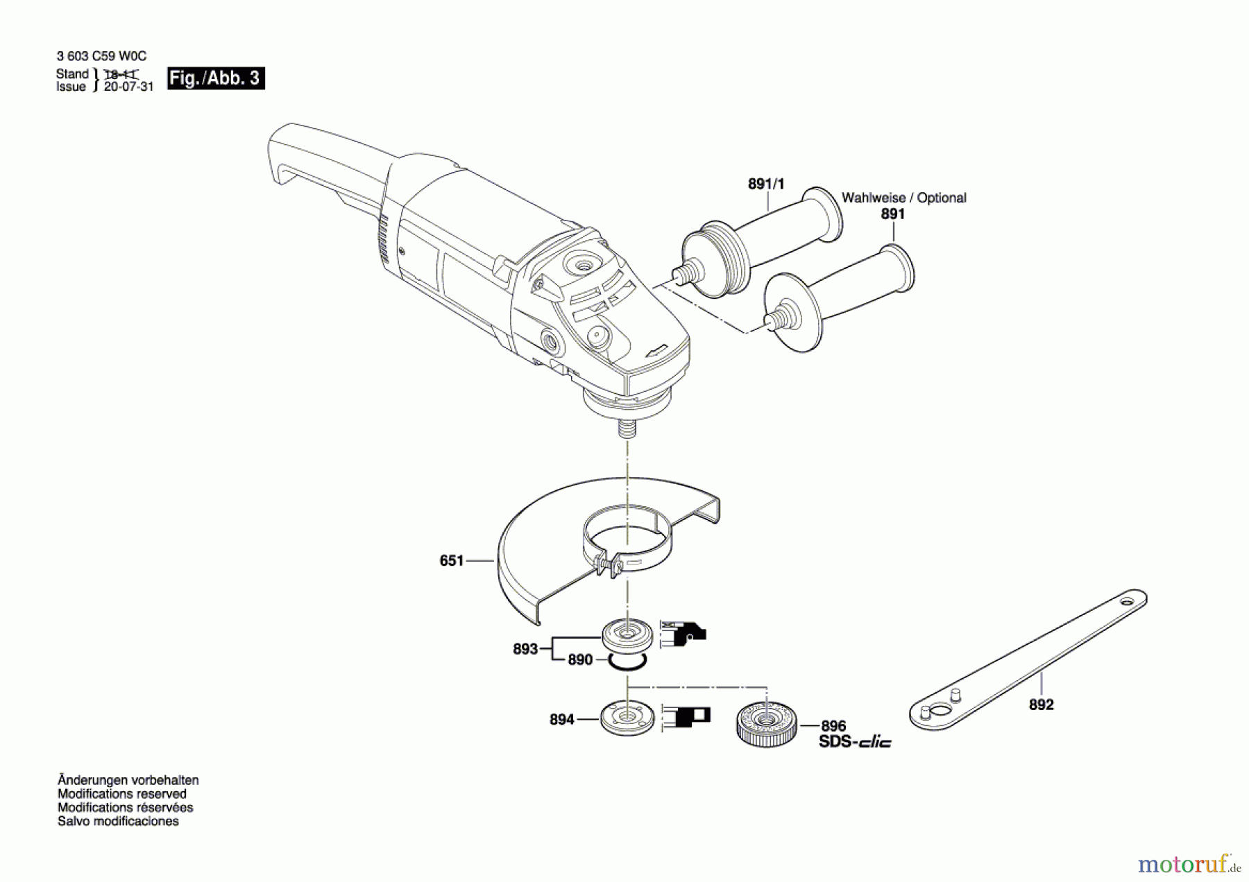 Bosch Werkzeug Winkelschleifer PWS 20-230 Seite 3