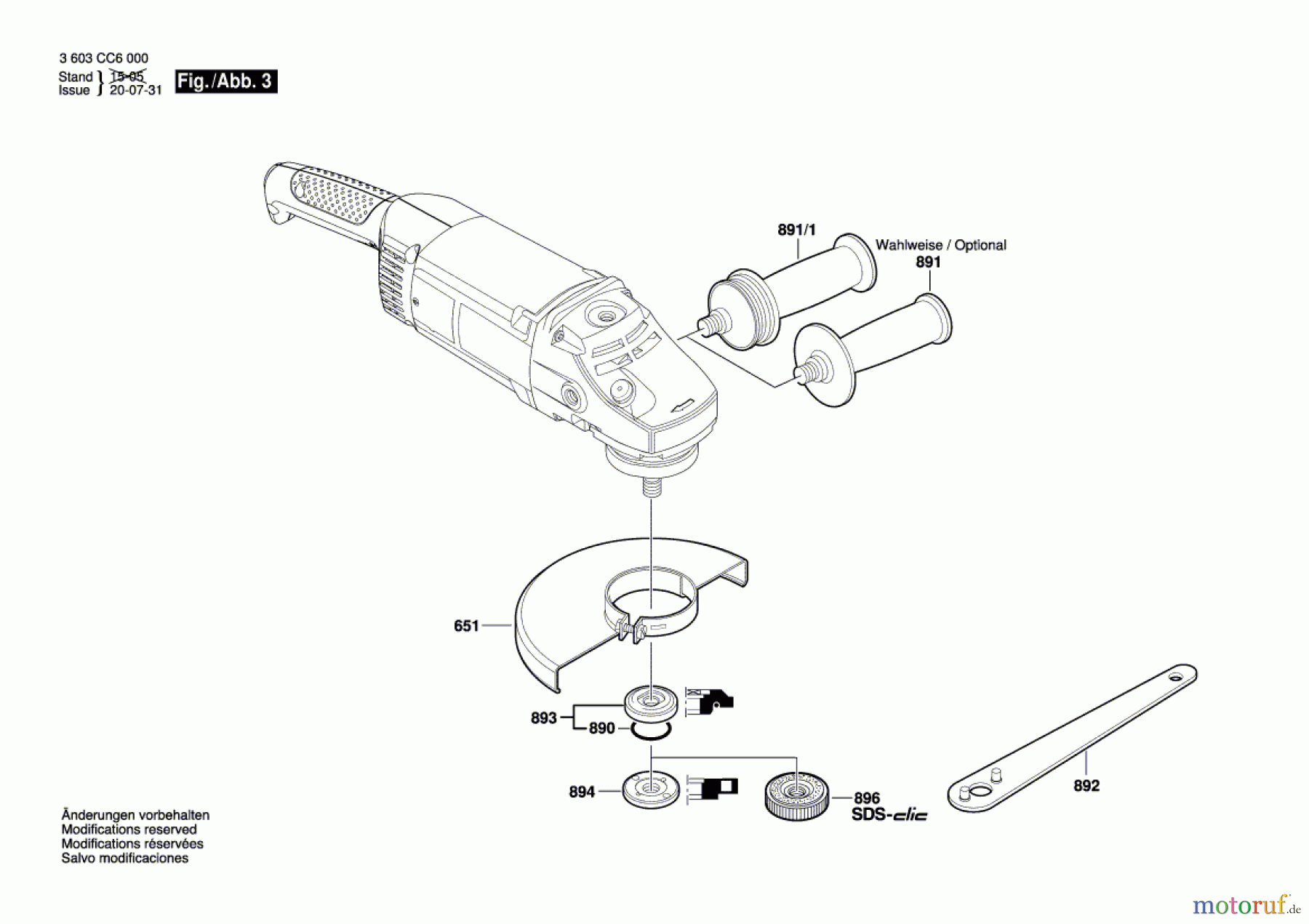 Bosch Werkzeug Winkelschleifer PWS 2000-230 JE Seite 3