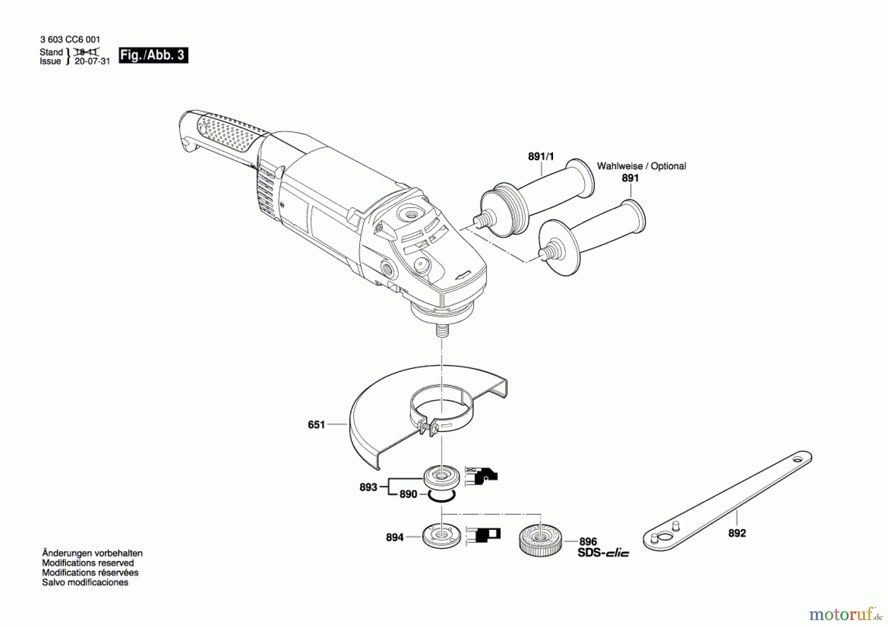Bosch Werkzeug Winkelschleifer PWS 2000-230JE Seite 3