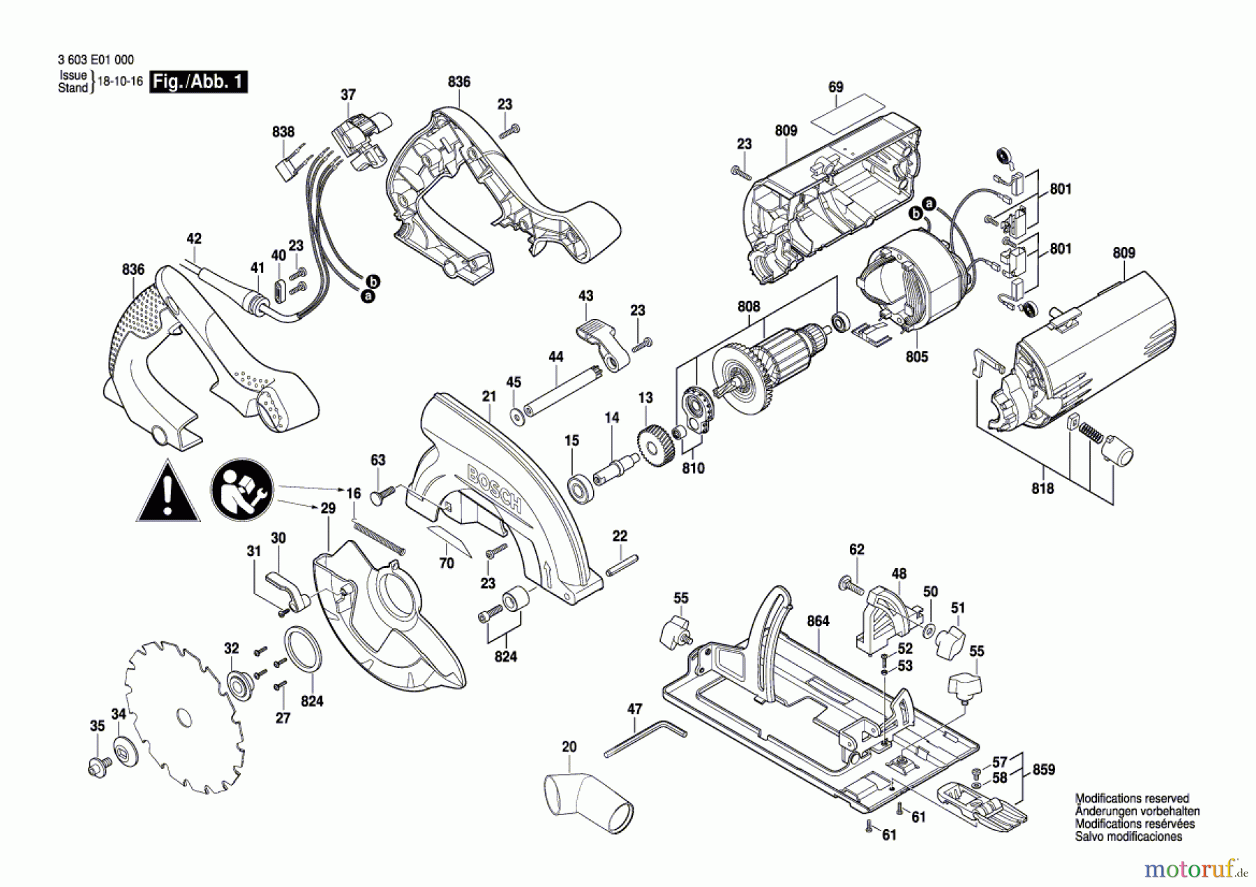 Bosch Werkzeug Handkreissäge PKS 55 A Seite 1