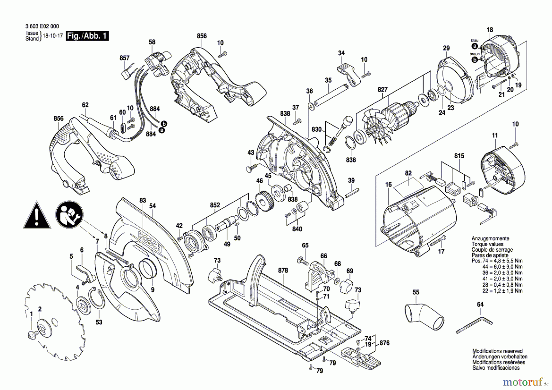 Bosch Werkzeug Handkreissäge PKS 66AF Seite 1