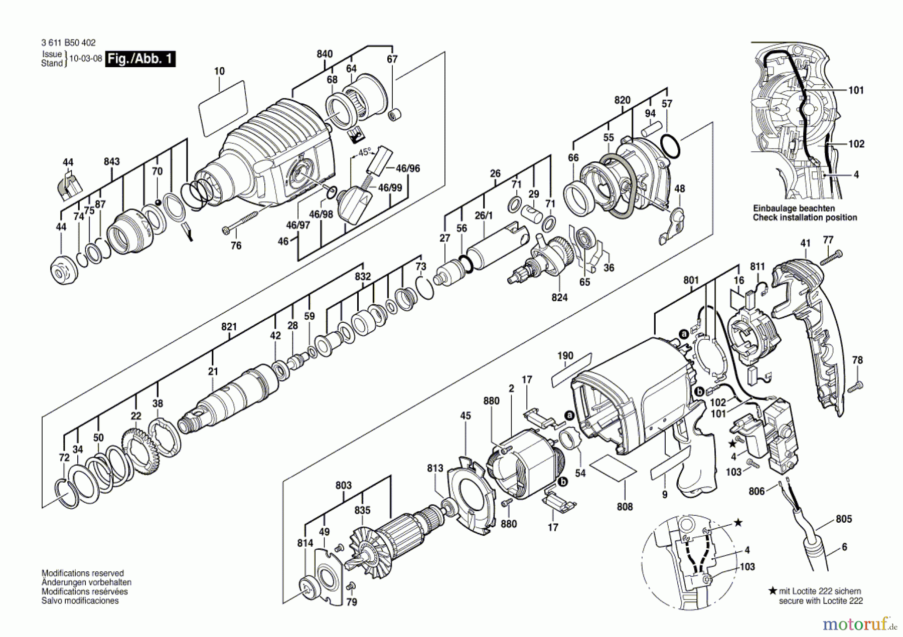 Bosch Werkzeug Bohrhammer H 22-SLE Seite 1