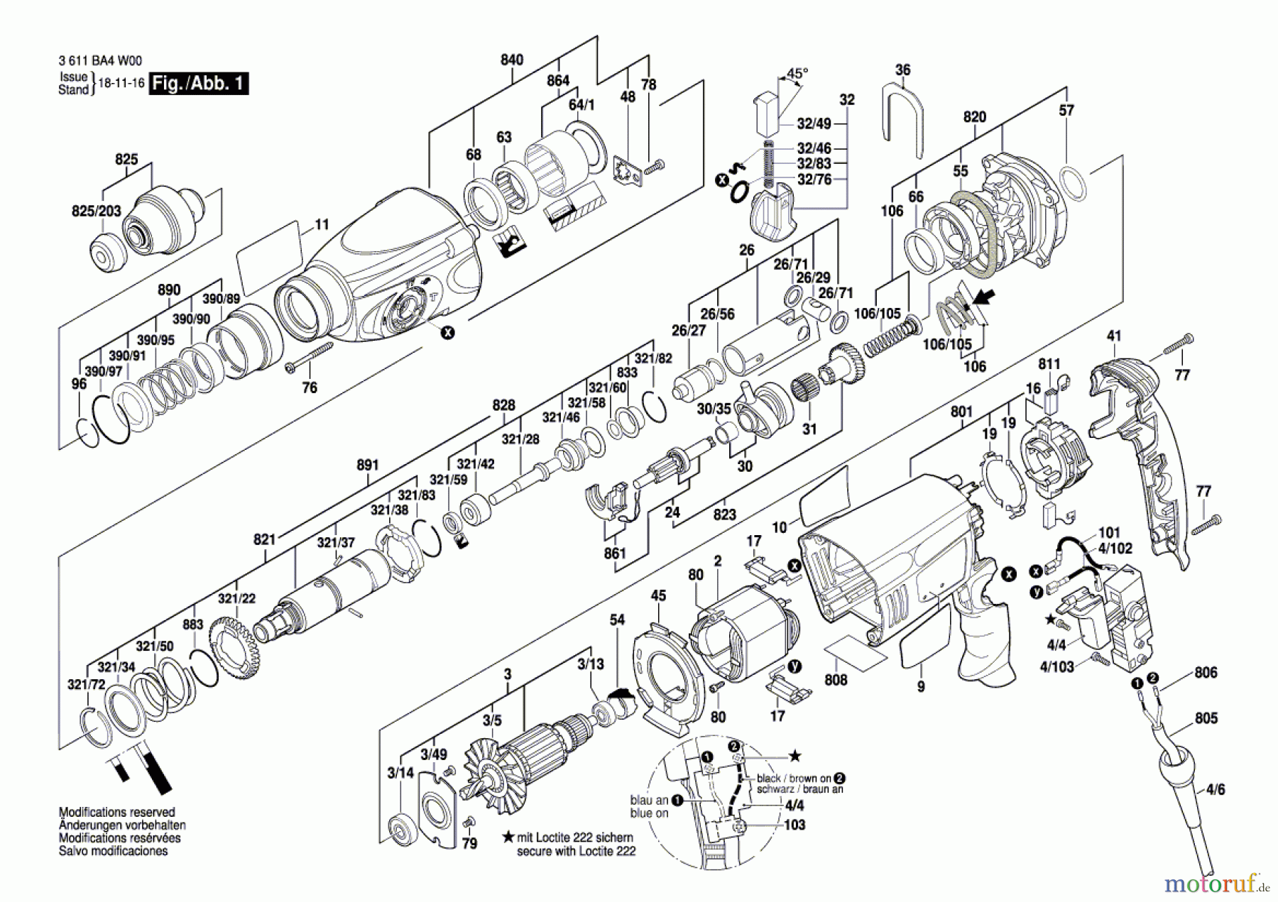 Bosch Werkzeug Bohrhammer 2 Kg H26-MLS Seite 1