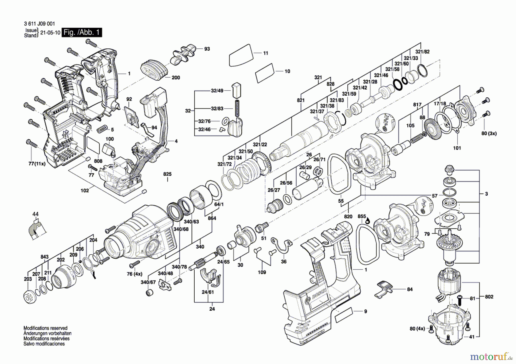 Bosch Akku Werkzeug Akku-Bohrhammer GBH 18V-26 Seite 1