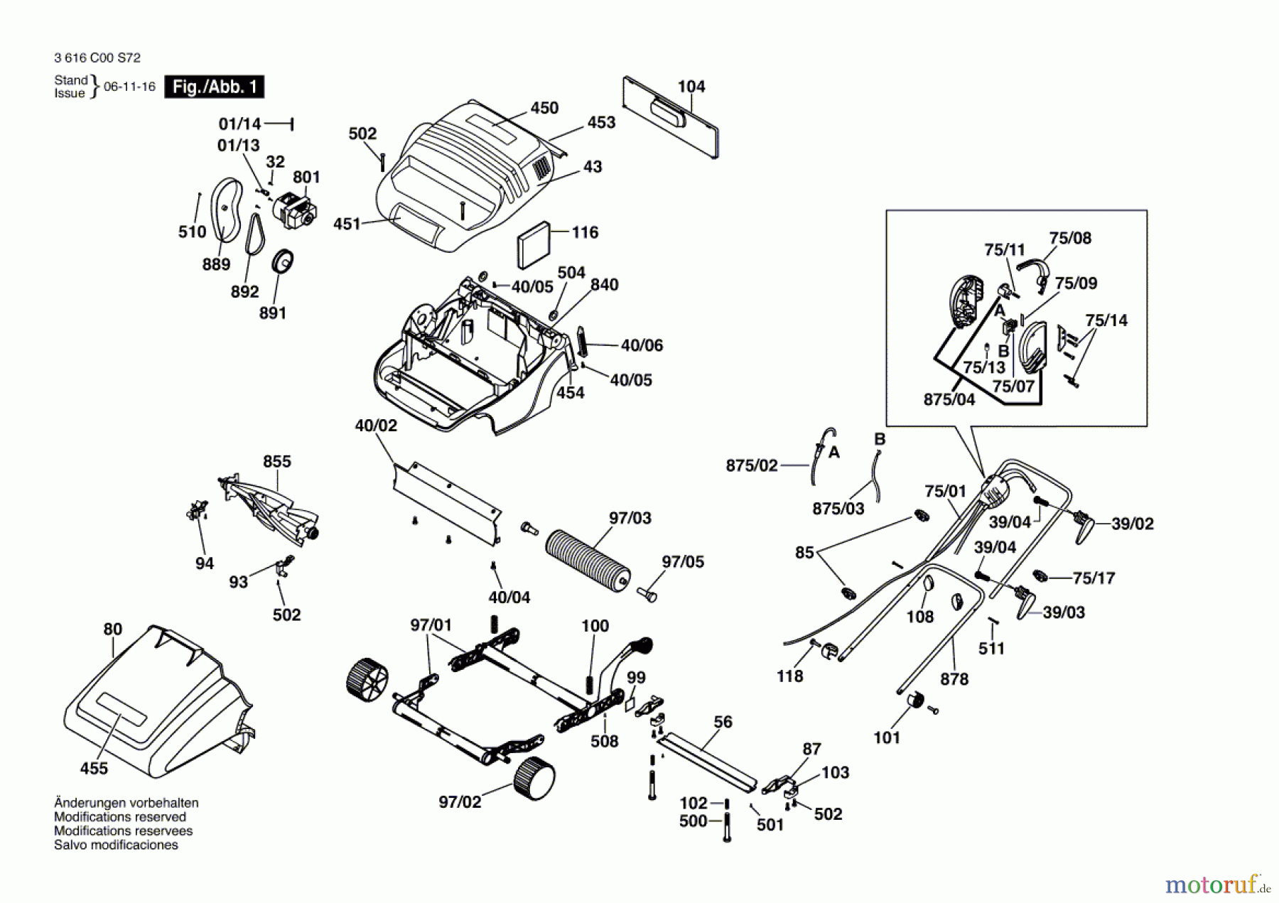 Bosch Gartengeräte Rasenmäher CONCORDE 320F Seite 1