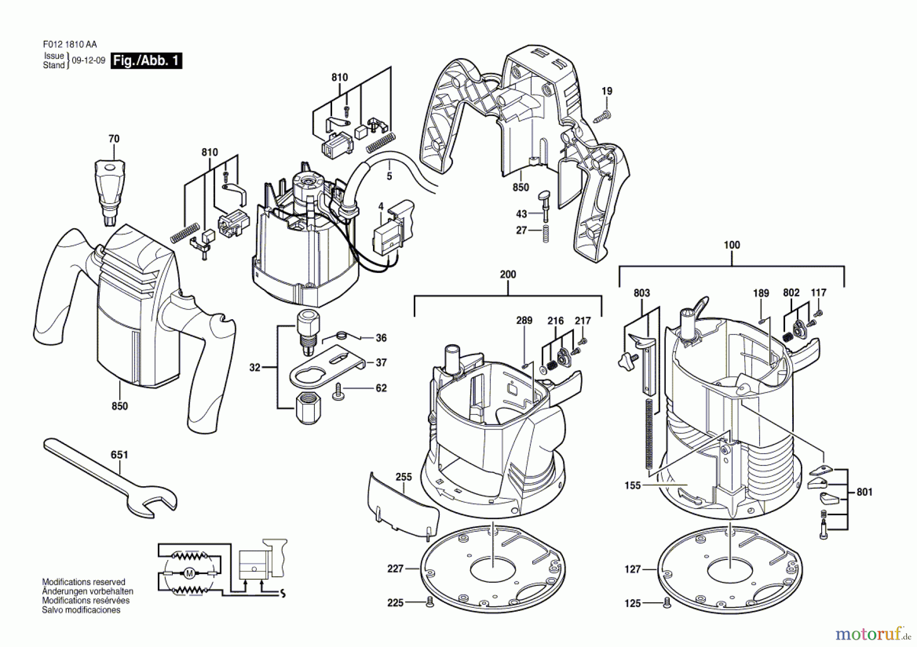 Bosch Werkzeug Motorregeleinheit 1810 Seite 1