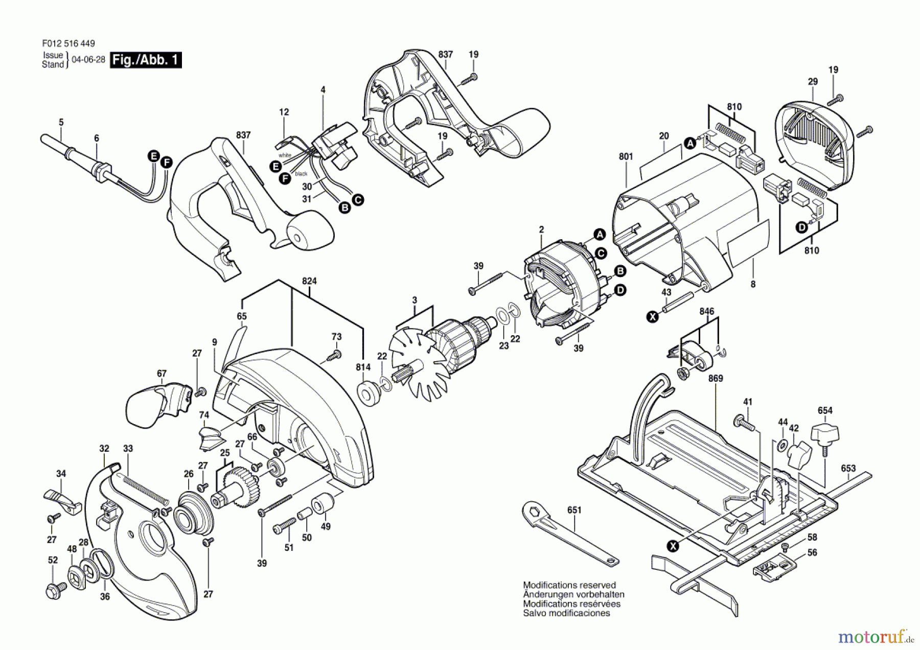 Bosch Werkzeug Handkreissäge 5164 Seite 1