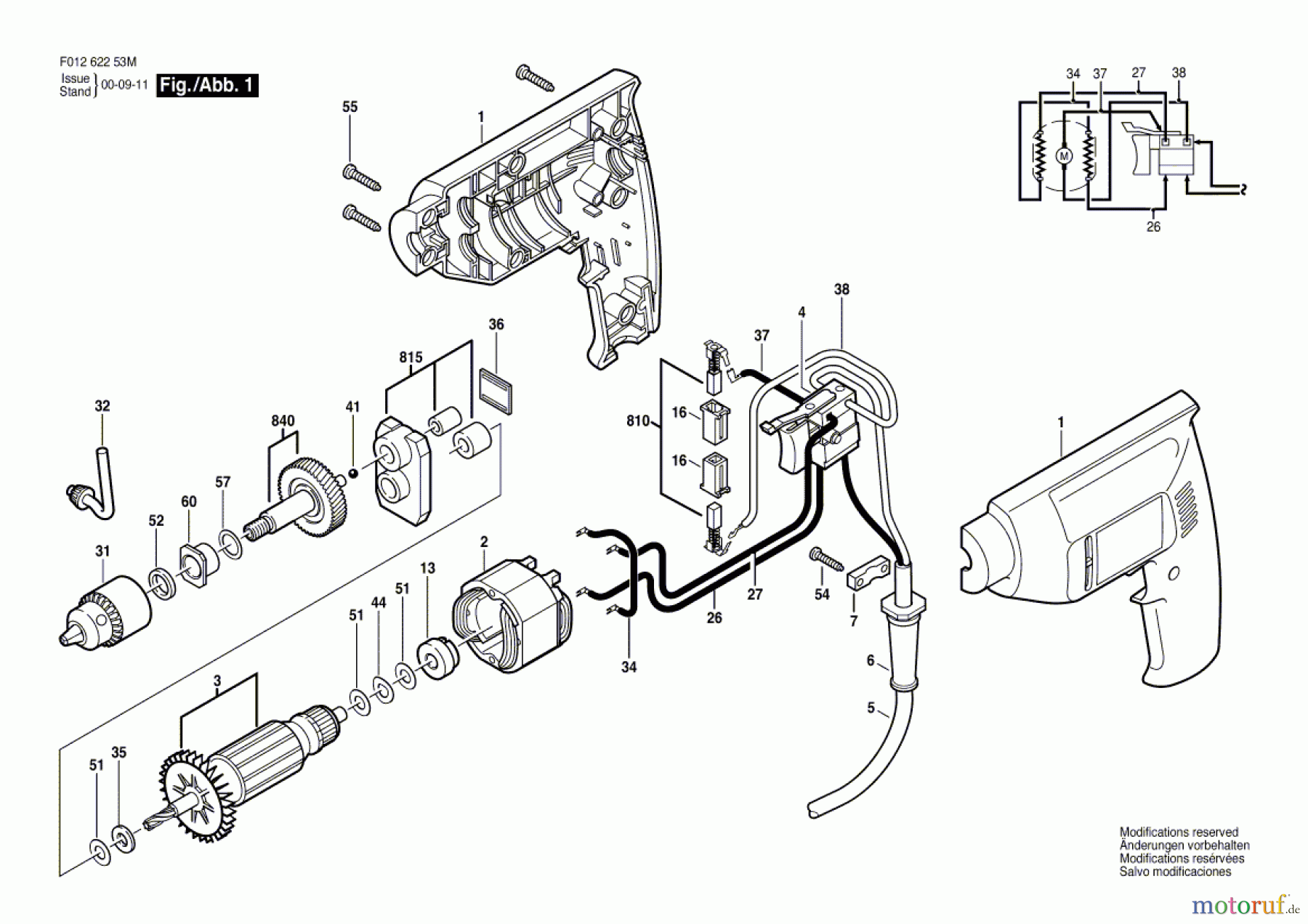 Bosch Werkzeug Bohrmaschine 6225-80 Seite 1