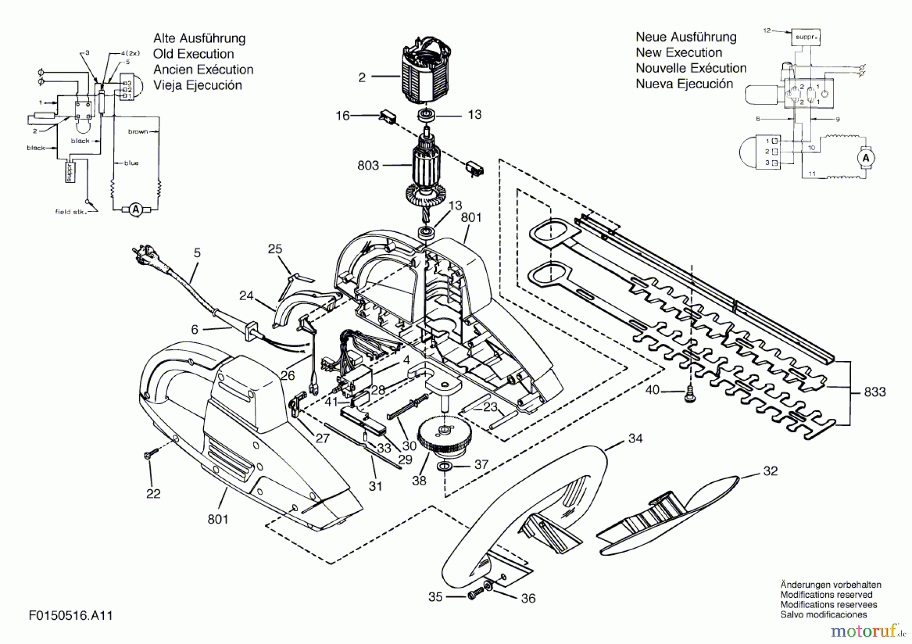  Bosch Gartengeräte Heckenschere 516H1 Seite 1