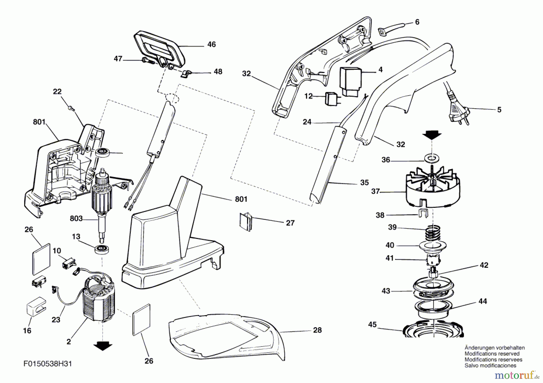Bosch Gartengeräte Rasentrimmer 538H3 Seite 1