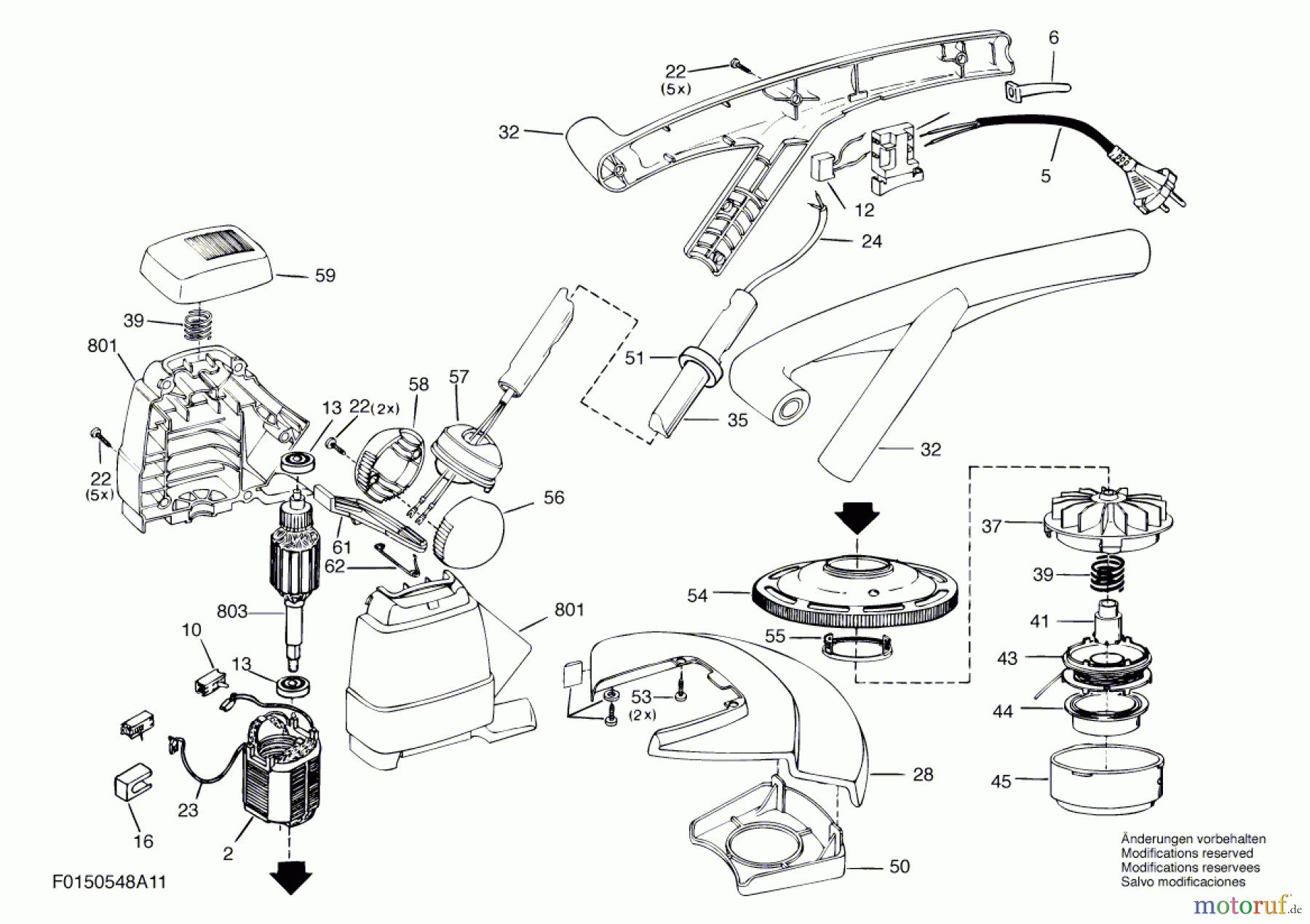  Bosch Gartengeräte Rasentrimmer 548H1 Seite 1
