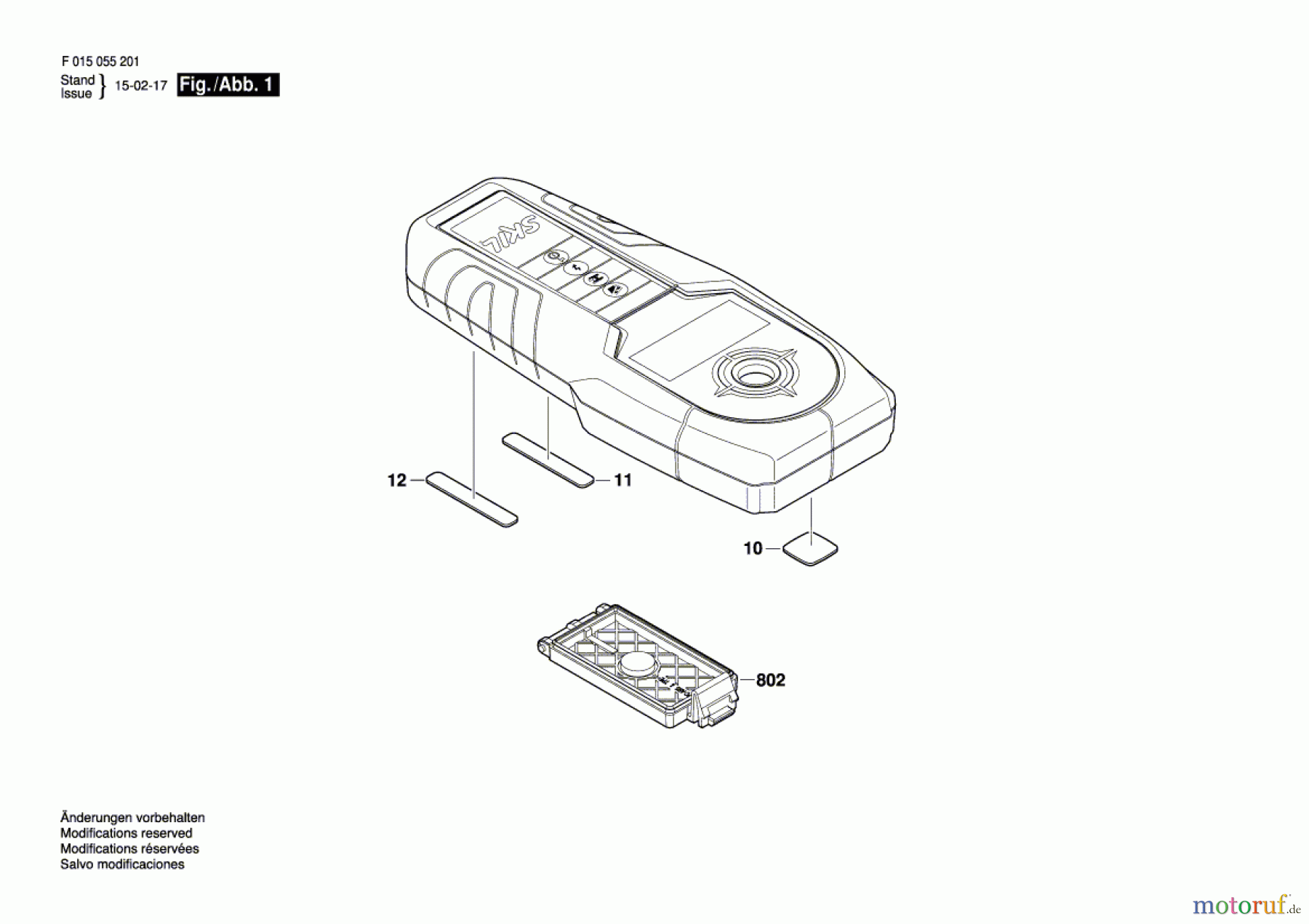 Bosch Werkzeug Metallortungsgerät DT0552 Seite 1