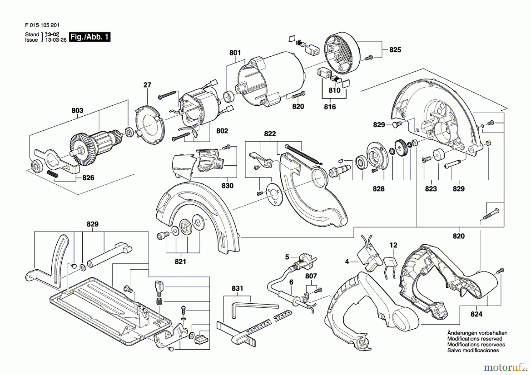 Bosch Werkzeug Handkreissäge 1052 Seite 1