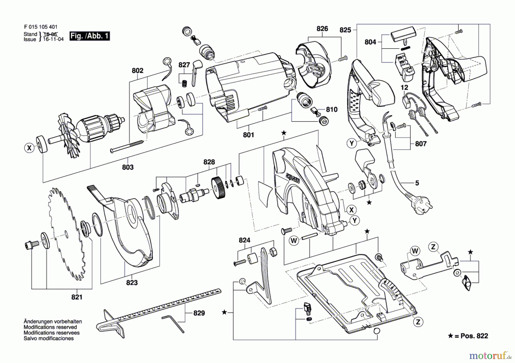 Bosch Werkzeug Handkreissäge 1054 Seite 1