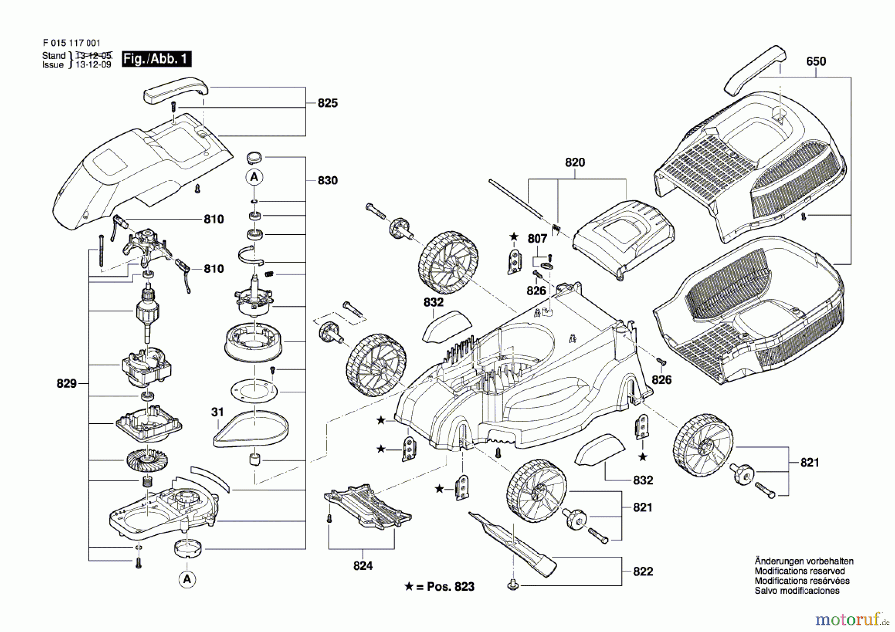 Bosch Gartengeräte Rasenmäher 1170 Seite 1