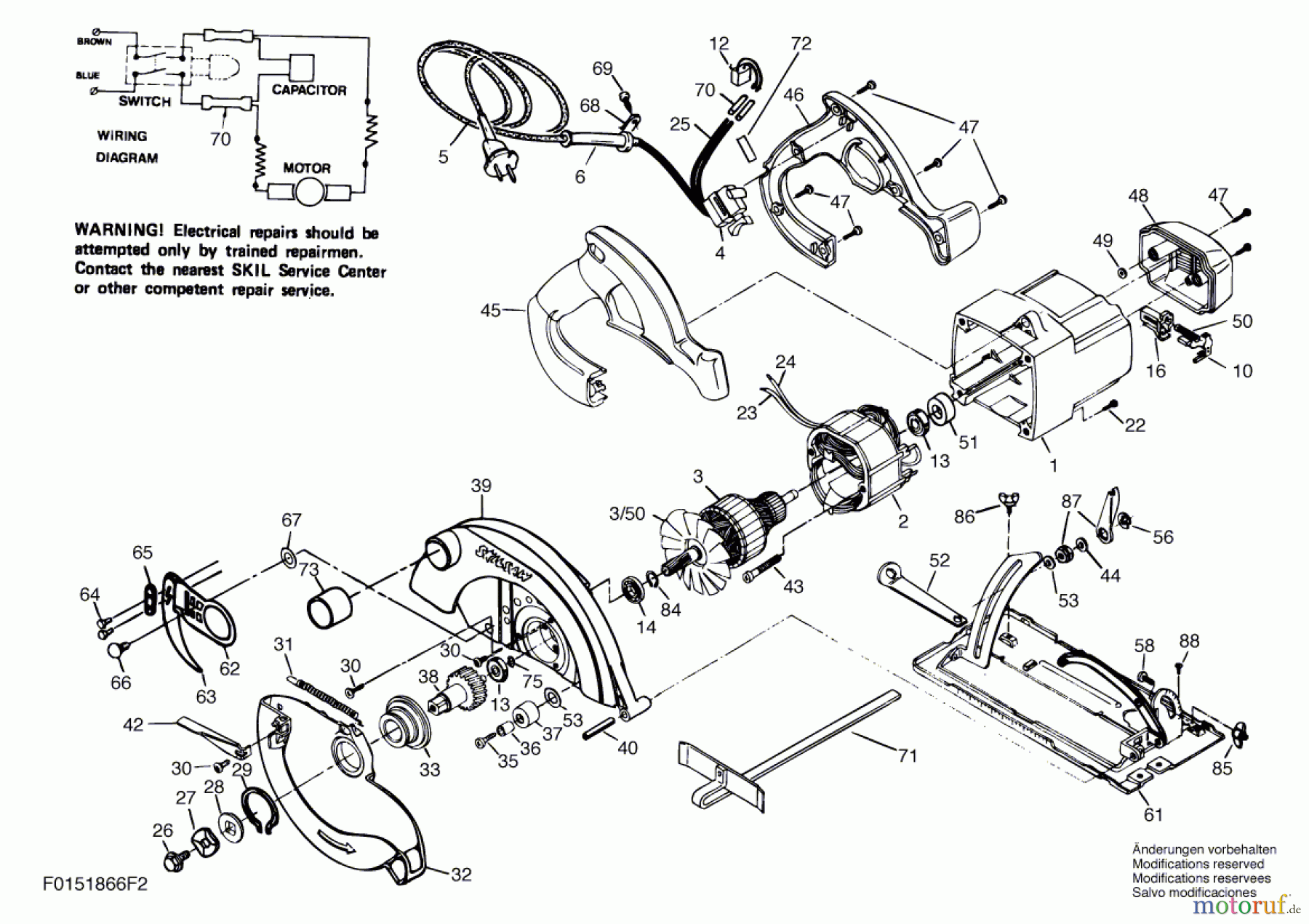 Bosch Werkzeug Handkreissäge 1866U2 Seite 1