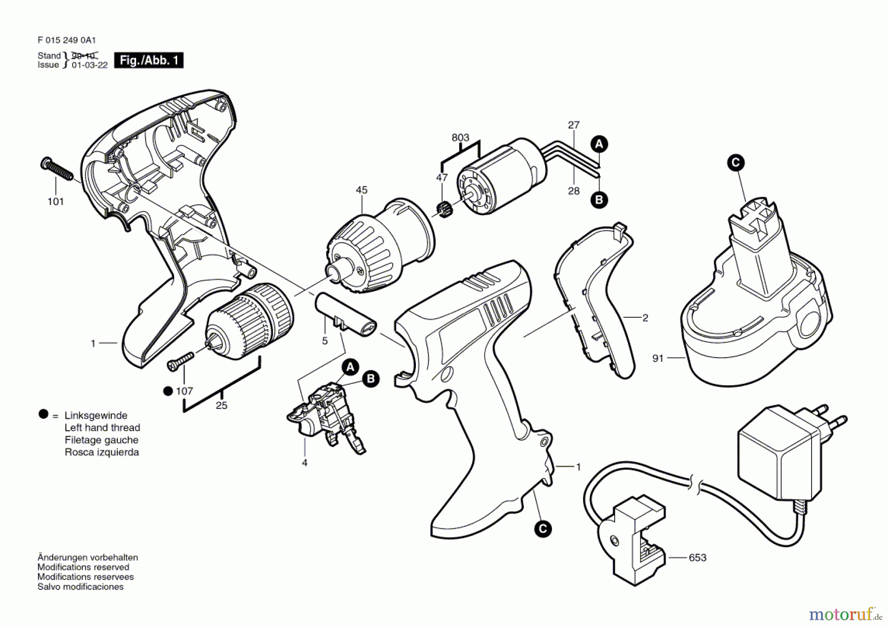 Bosch Werkzeug Batterie-Ladegerät 2290 Seite 1