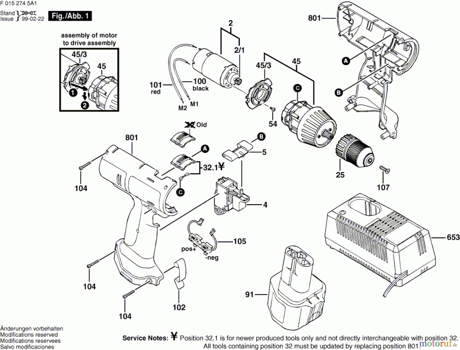 Bosch Akku Werkzeug Akku-Bohrschrauber 2745 Seite 1