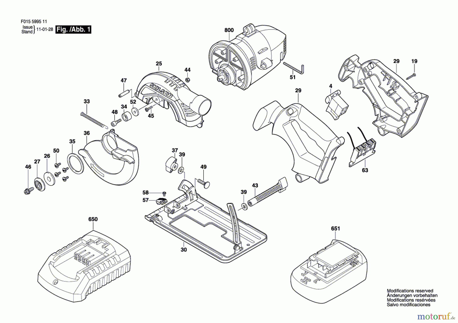 Bosch Akku Werkzeug Akku-Kreissäge 5995 Seite 1