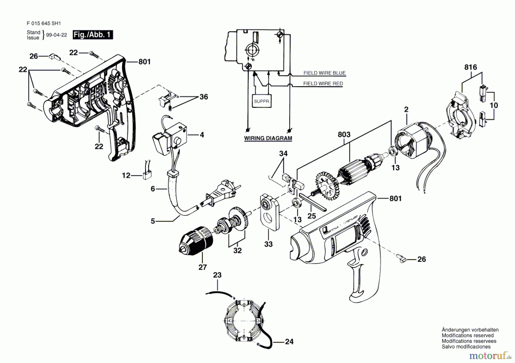 Bosch Werkzeug Schlagbohrmaschine 6455 H1 Seite 1