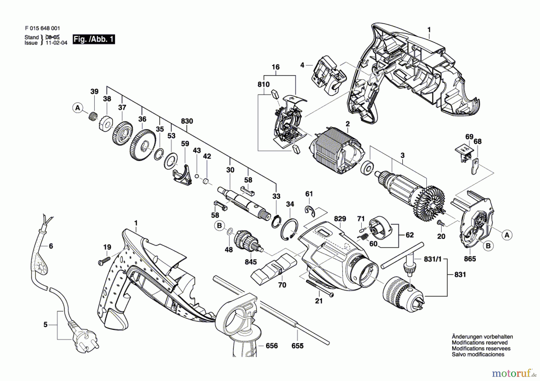  Bosch Werkzeug Schlagbohrmaschine 6480 MA Seite 1