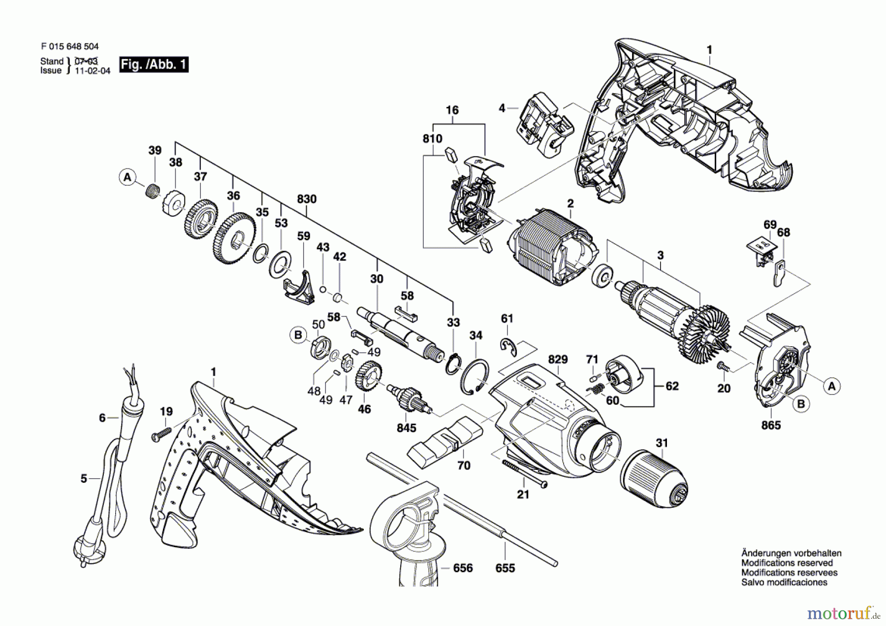 Bosch Werkzeug Schlagbohrmaschine 6485 Seite 1