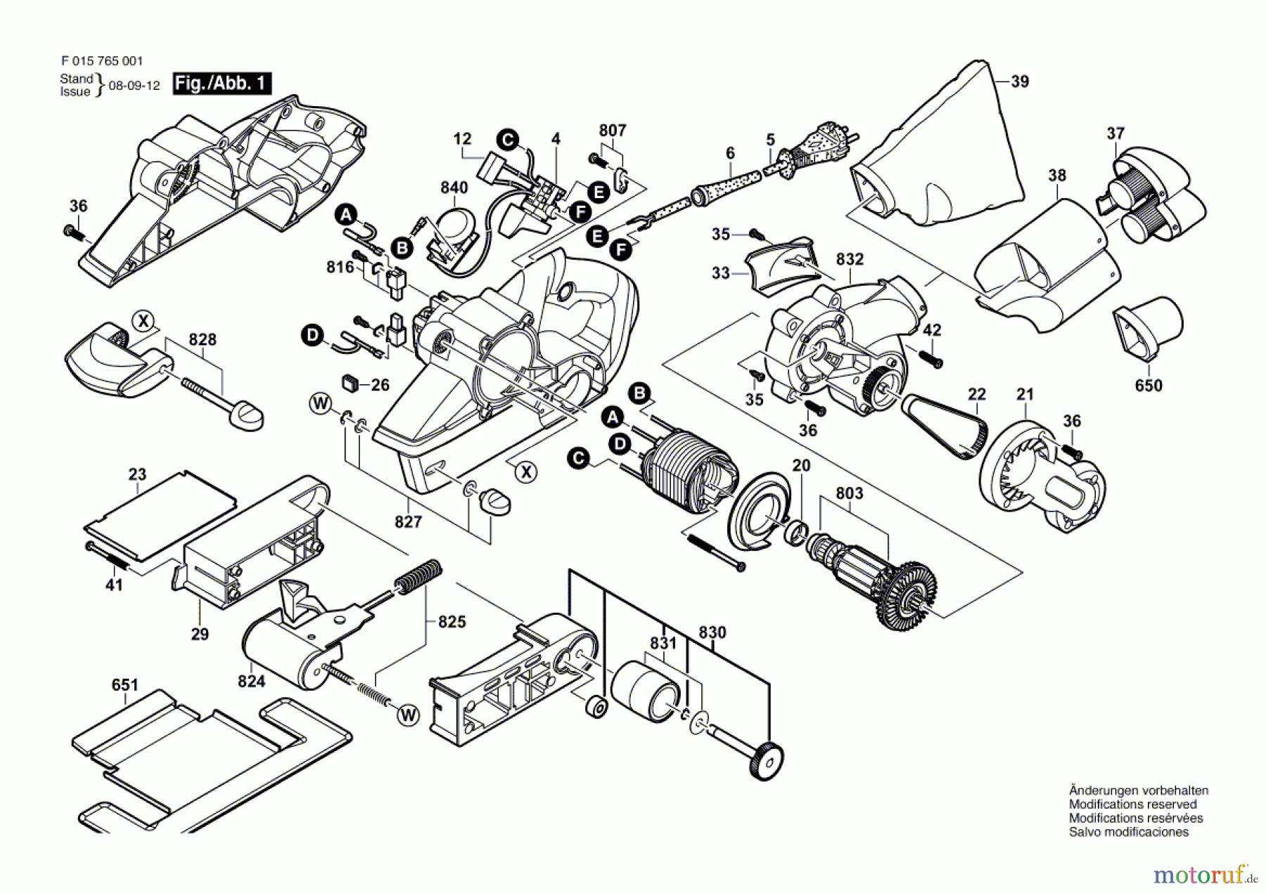 Bosch Werkzeug Bandschleifer 7650 Seite 1