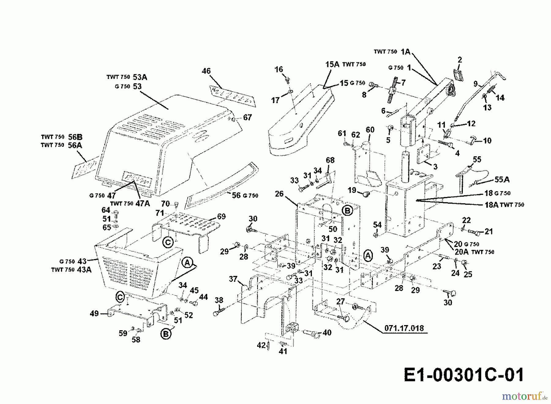  Gutbrod Einachser G 750 00026.03  (1990) Motorhaube, Unterholm