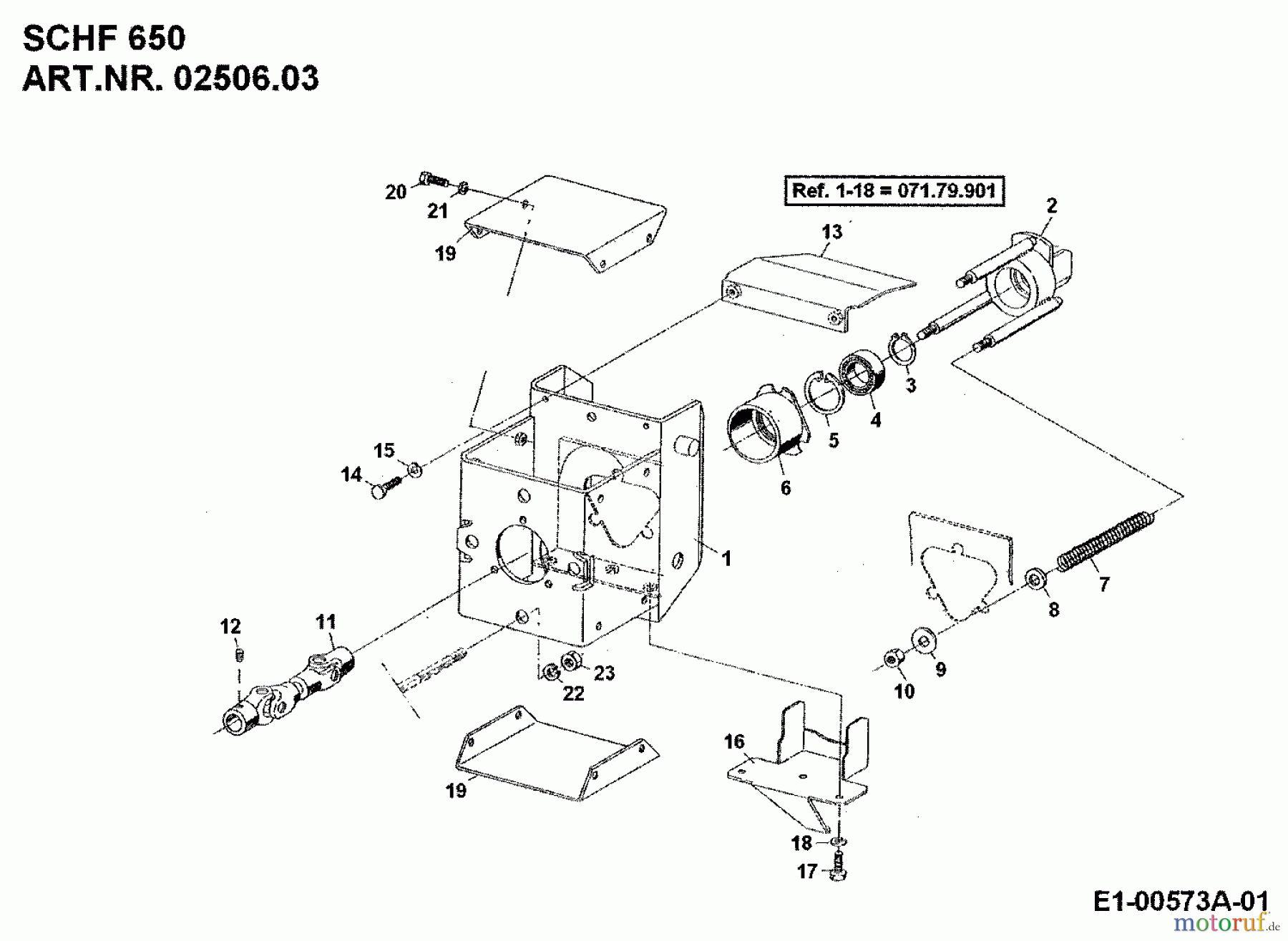 MTD Zubehör Zubehör Einachser Schneefräse SCHF 650 für 550-750 02506.03 (1995) Gelenkwelle, Kardanmat