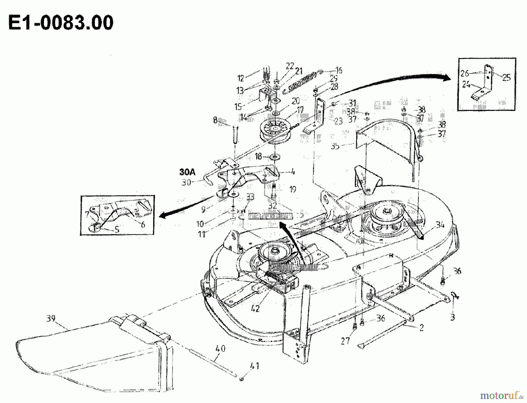 Gutbrod Rasentraktoren 1114 AWS 00097.01 (1992) Mähwerk 110cm