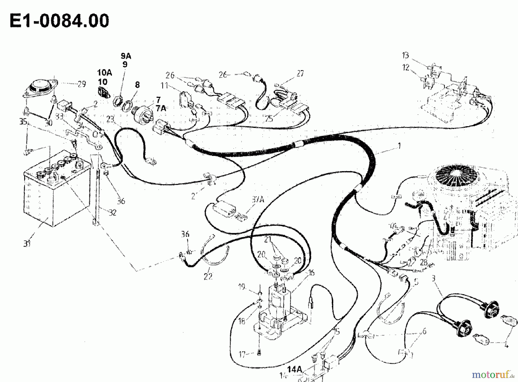  Gutbrod Rasentraktoren 1114 AWS 00097.01  (1992) Elektroteile