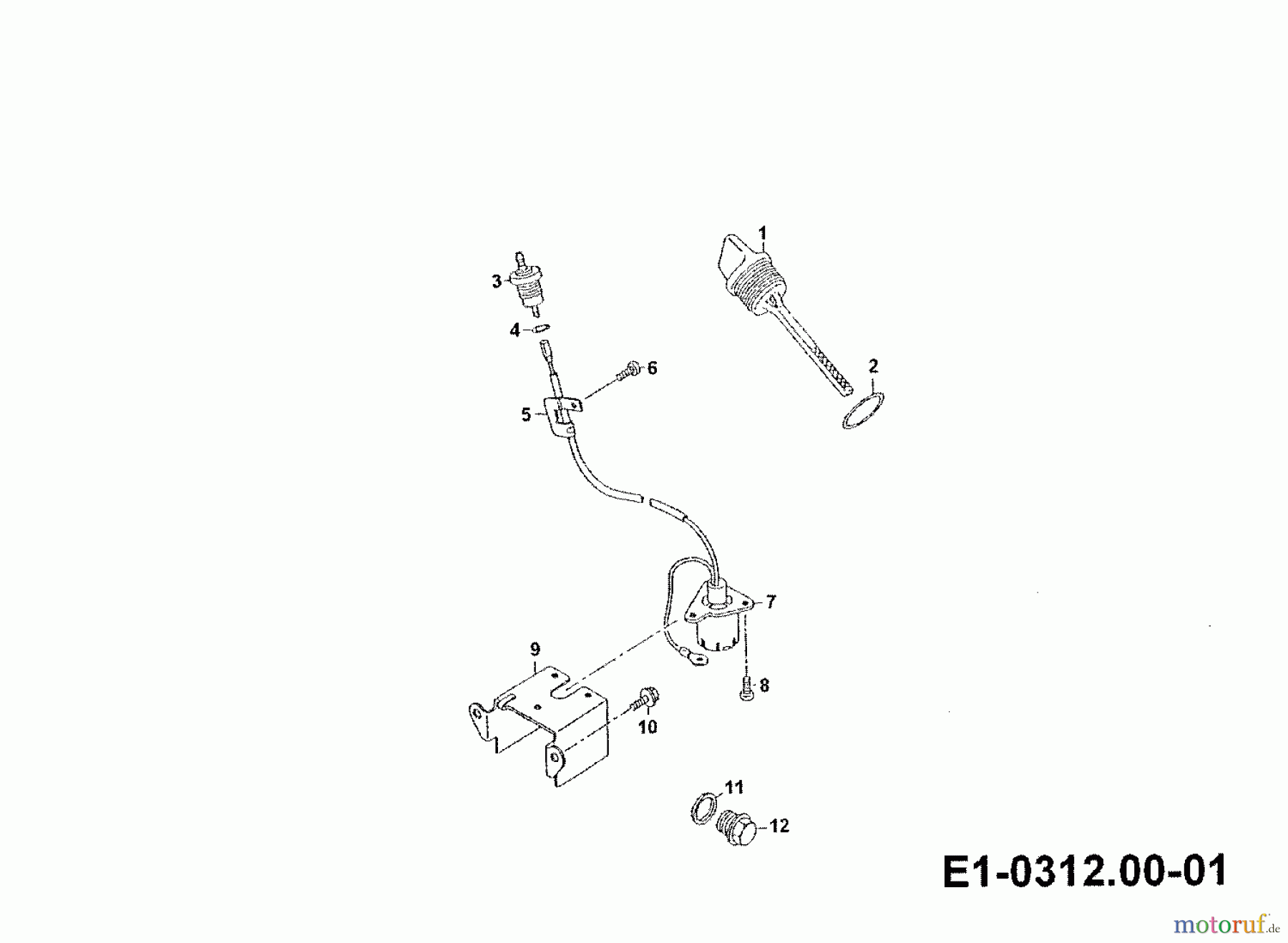 Gutbrod Einachser G 750 00026.03 (1990) Ölstandgeber, Ölmesstab