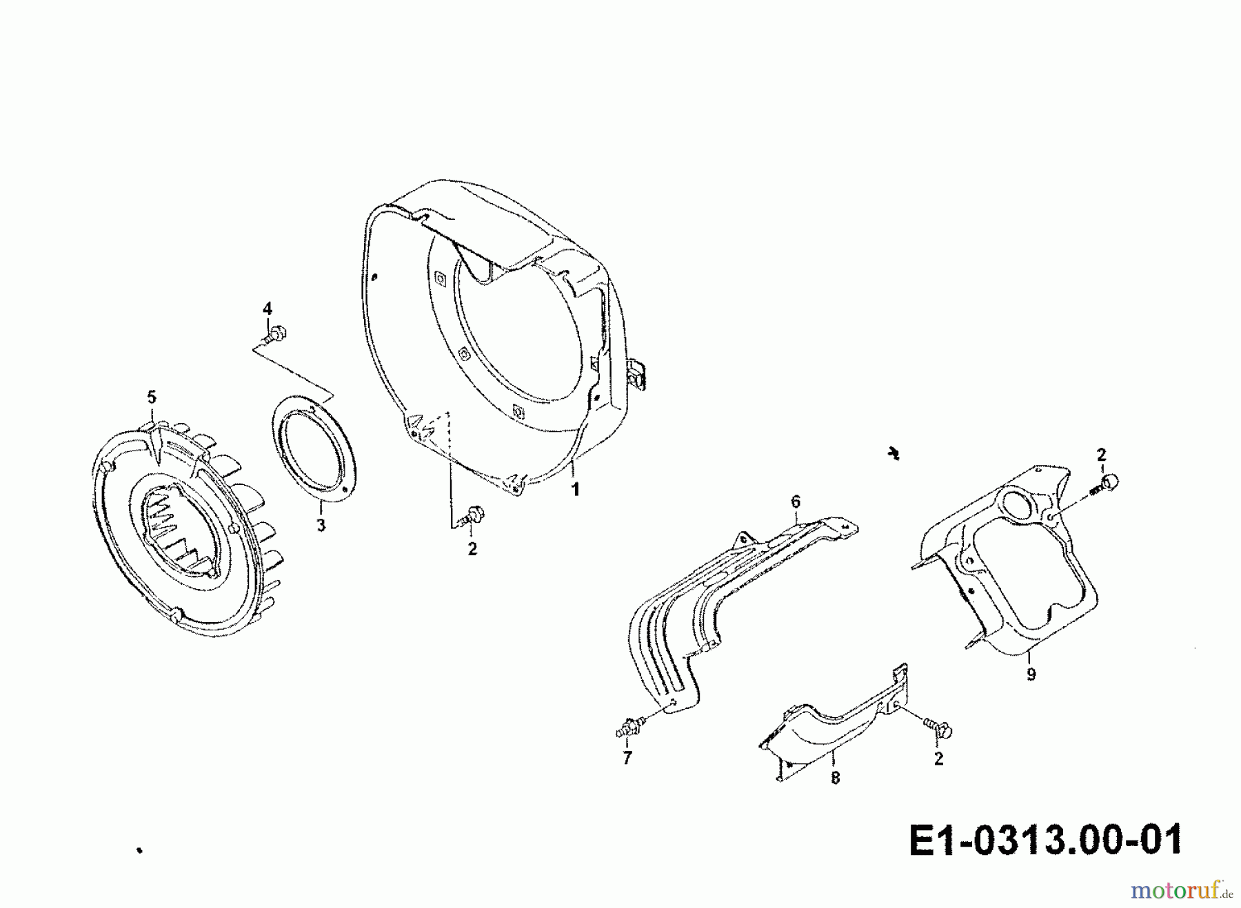 Gutbrod Einachser G 750 00026.03 (1990) Gebläsegehäuse, Lüfterrad