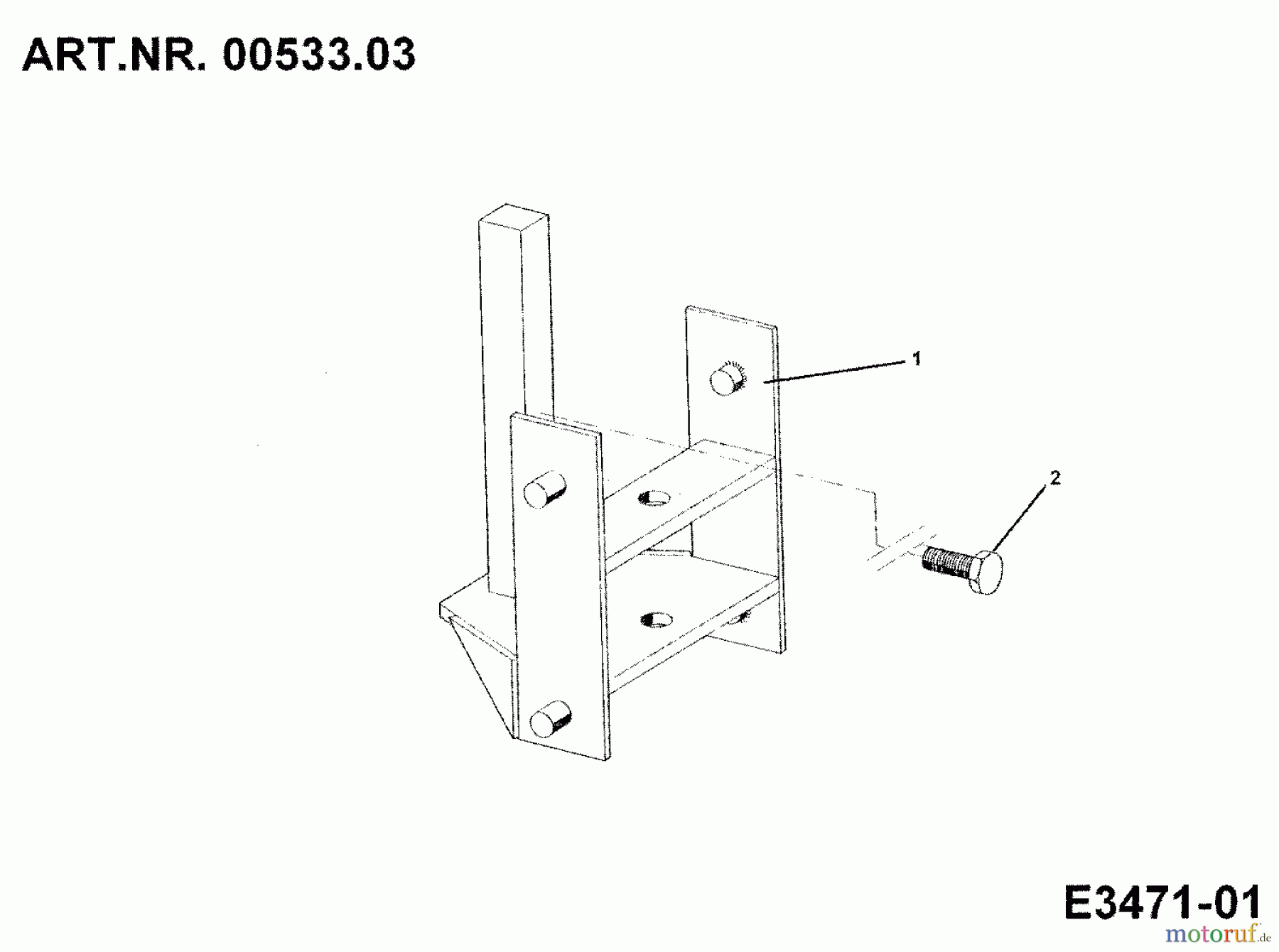 MTD Zubehör Zubehör Einachser Frontgewichtsträger für FGP mit Bügelaufnahme für 550, 650 00533.03 (1989) Gewichtsträger