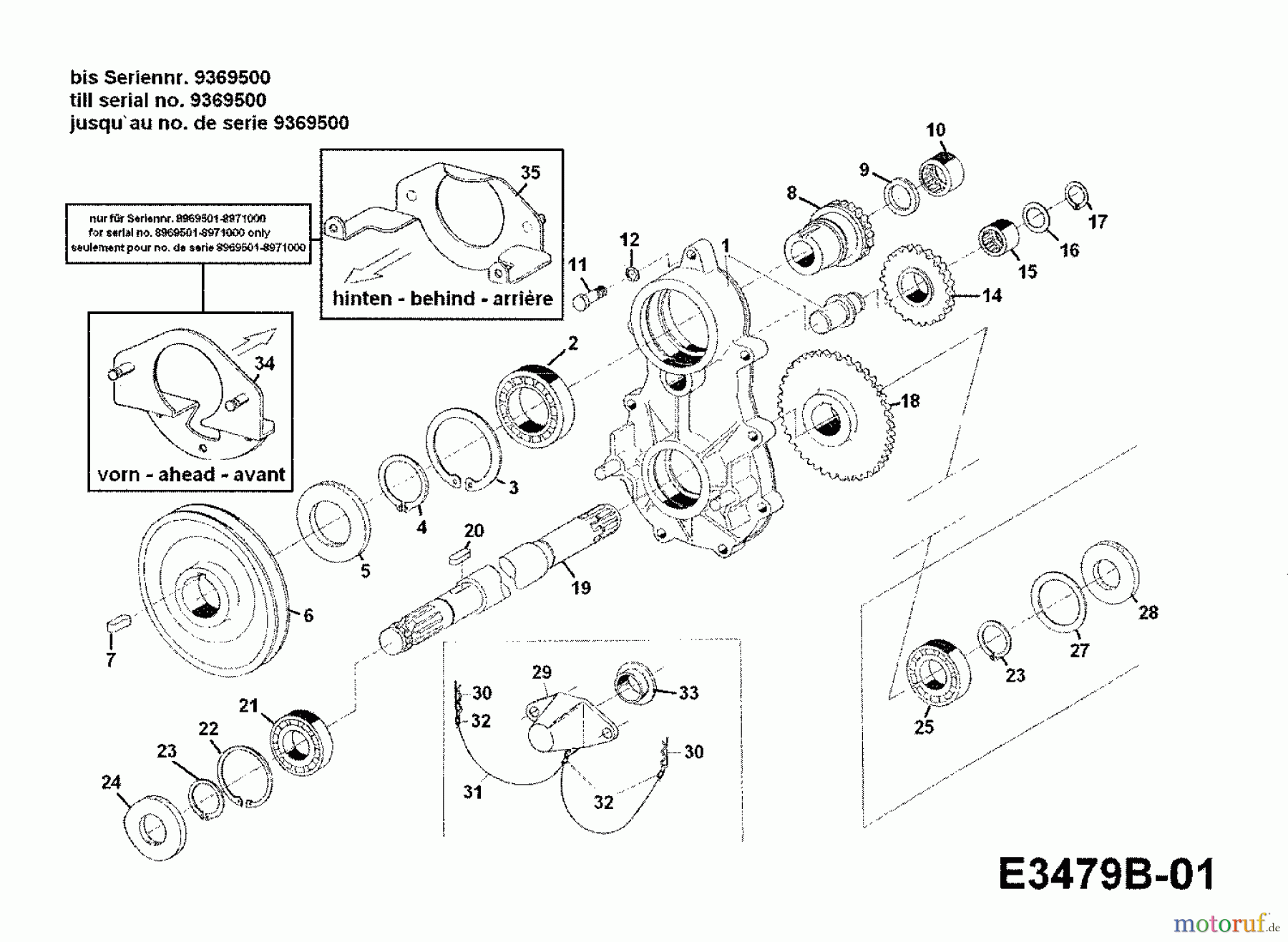 Gutbrod Einachser G 650 56A-650-604 (1998) Zapfwelle bis Seriennr. 9369500