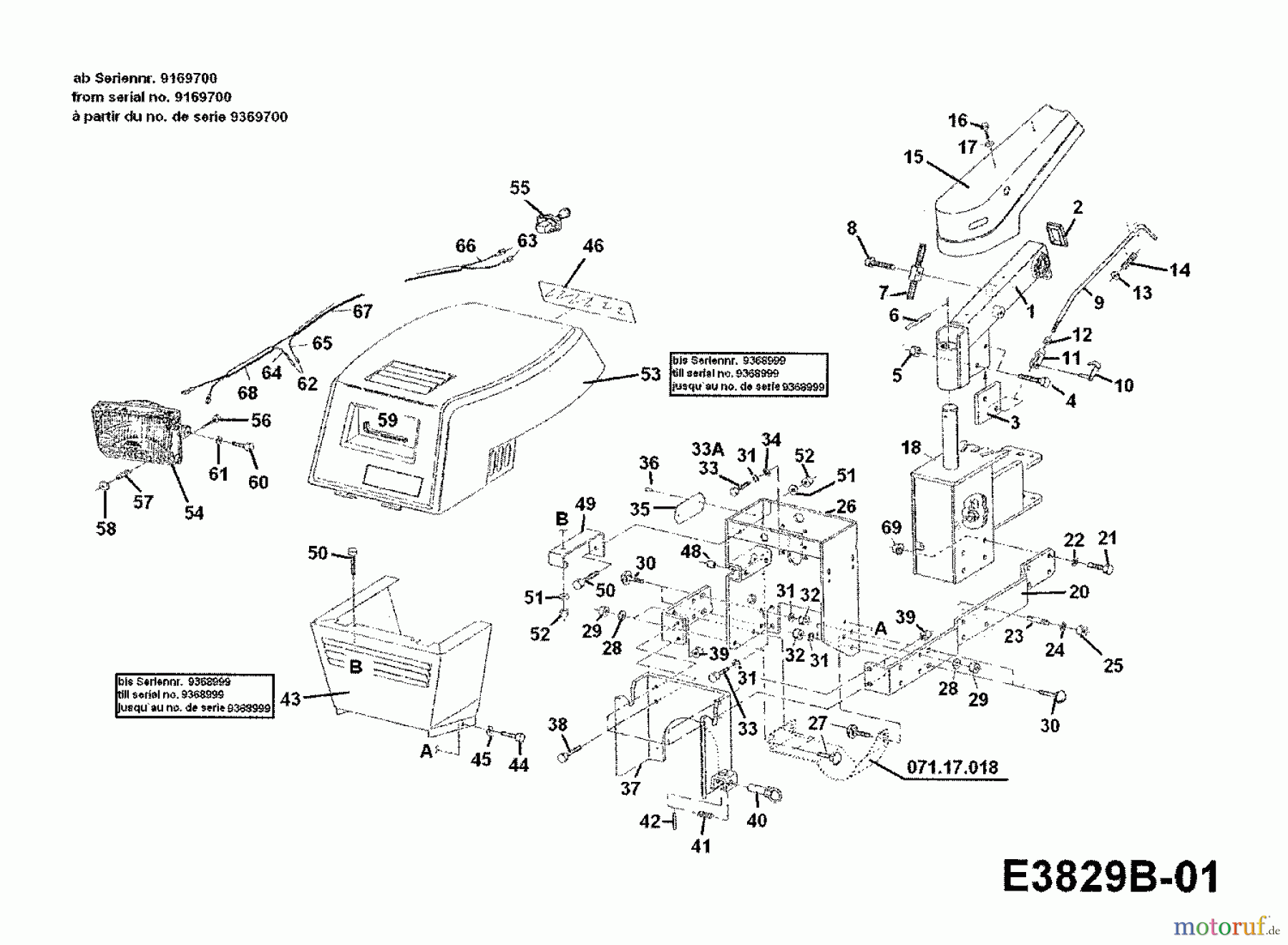  Cub Cadet Einachser TWT 650 00026.06  (1997) Motorhaube, Unterholm