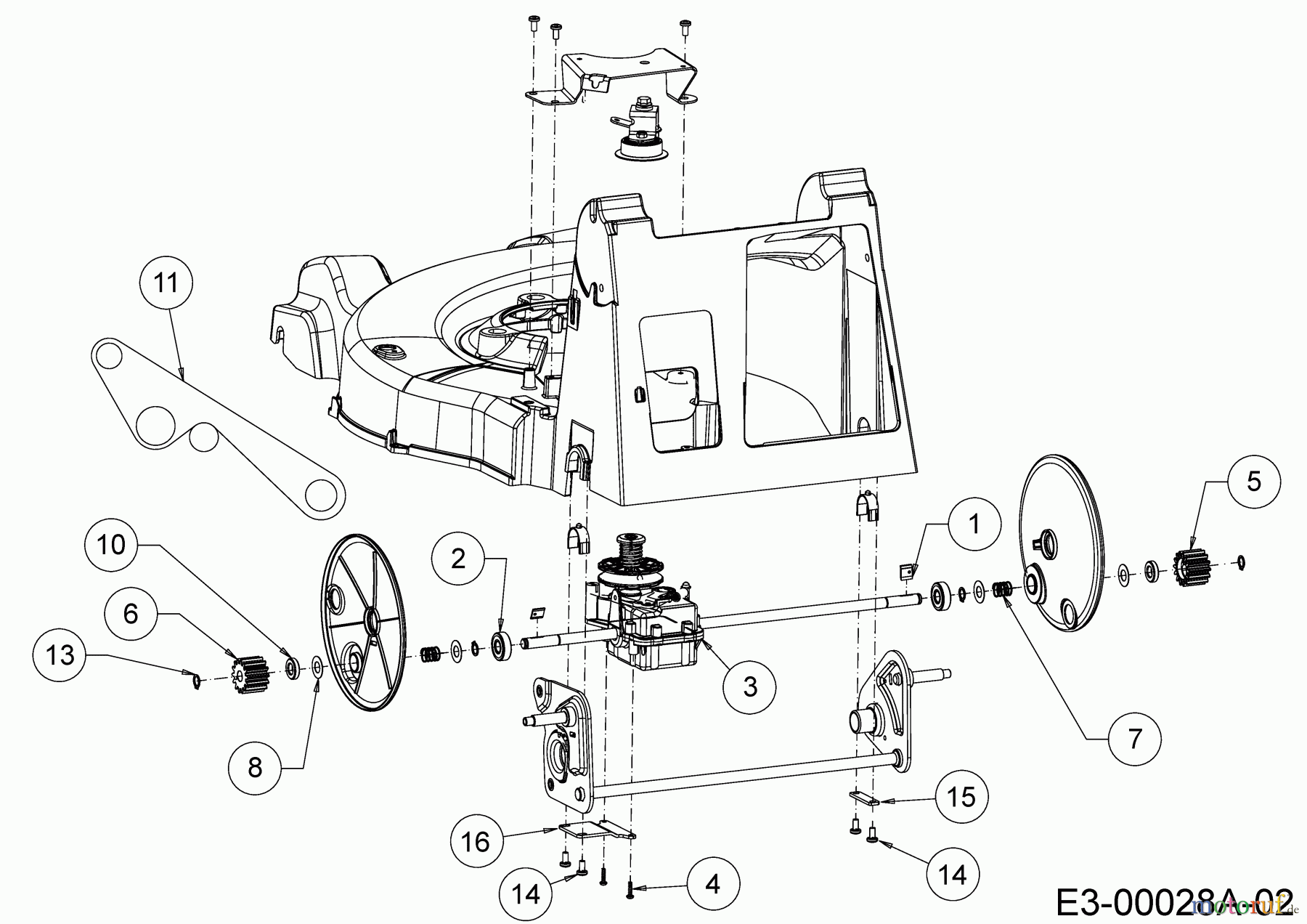 Cub Cadet Motormäher mit Antrieb XM2 DR46 12AQYADQ603 (2018) Getriebe, Keilriemen