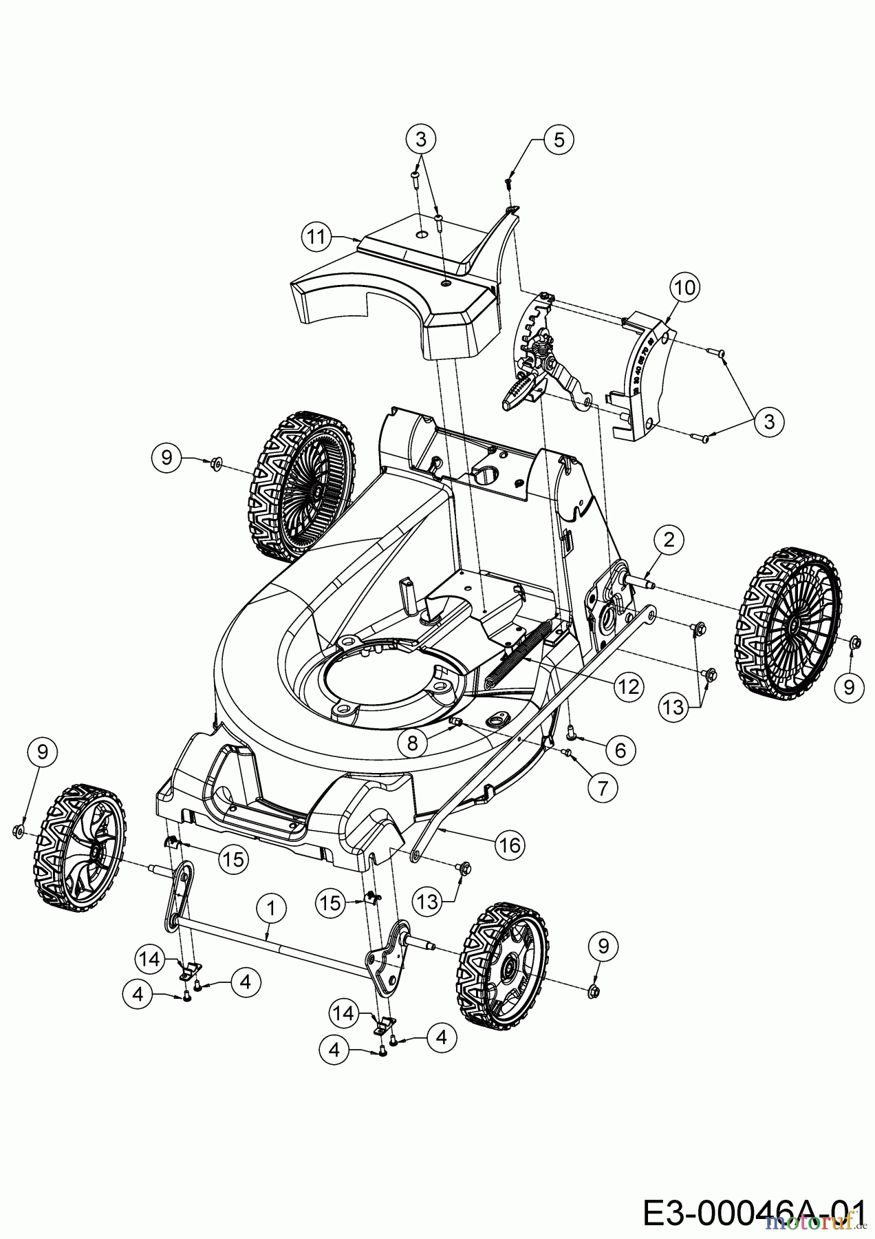 WOLF-Garten Expert Motormäher mit Antrieb Expert 46 B S 12A-YA5L650 (2018) Höhenverstellung