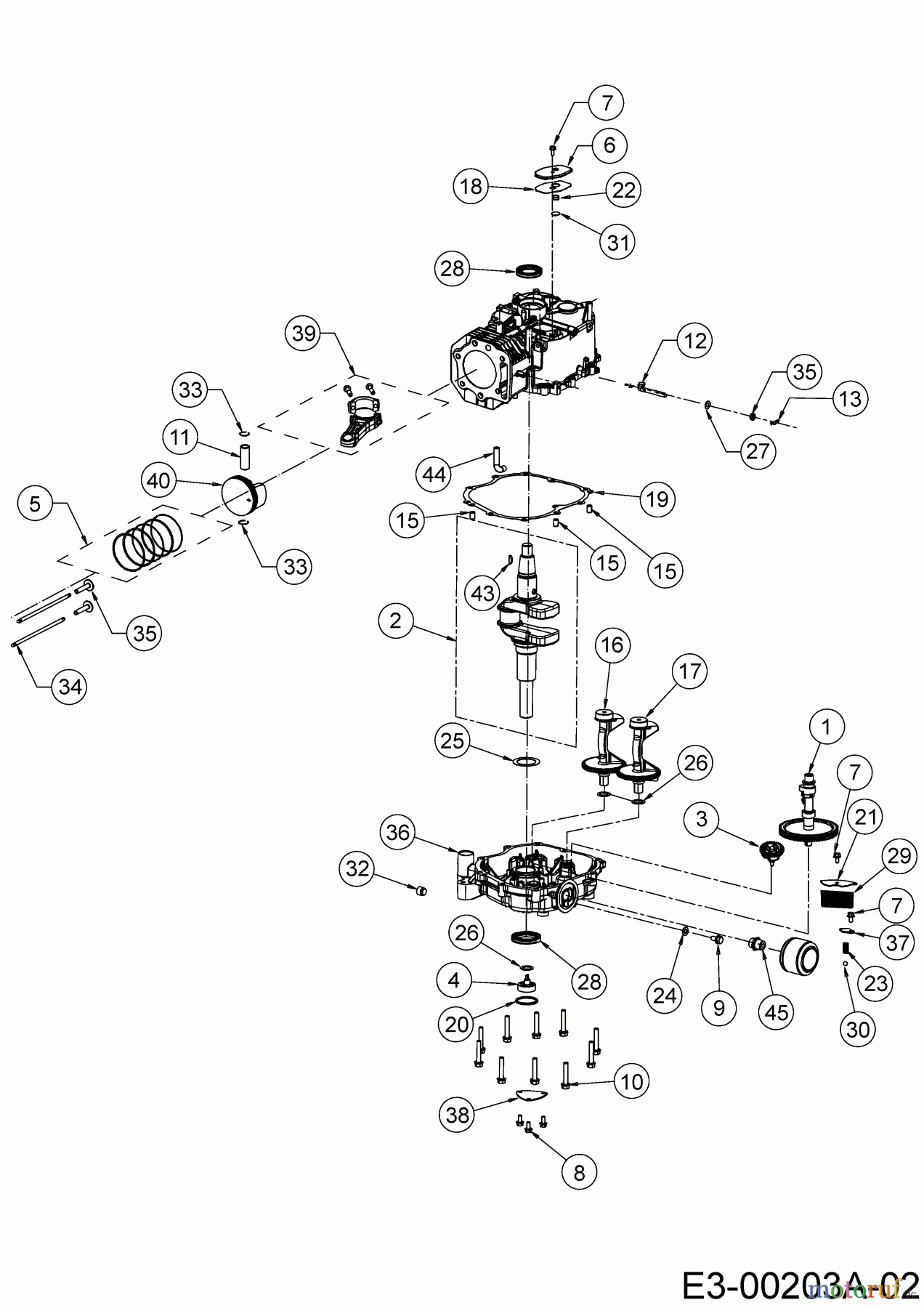  MTD-Motoren Vertikal 8X90KUA 752Z8X90KUA  (2017) Kurbelwelle, Nockenwelle, Pleuel, Regler