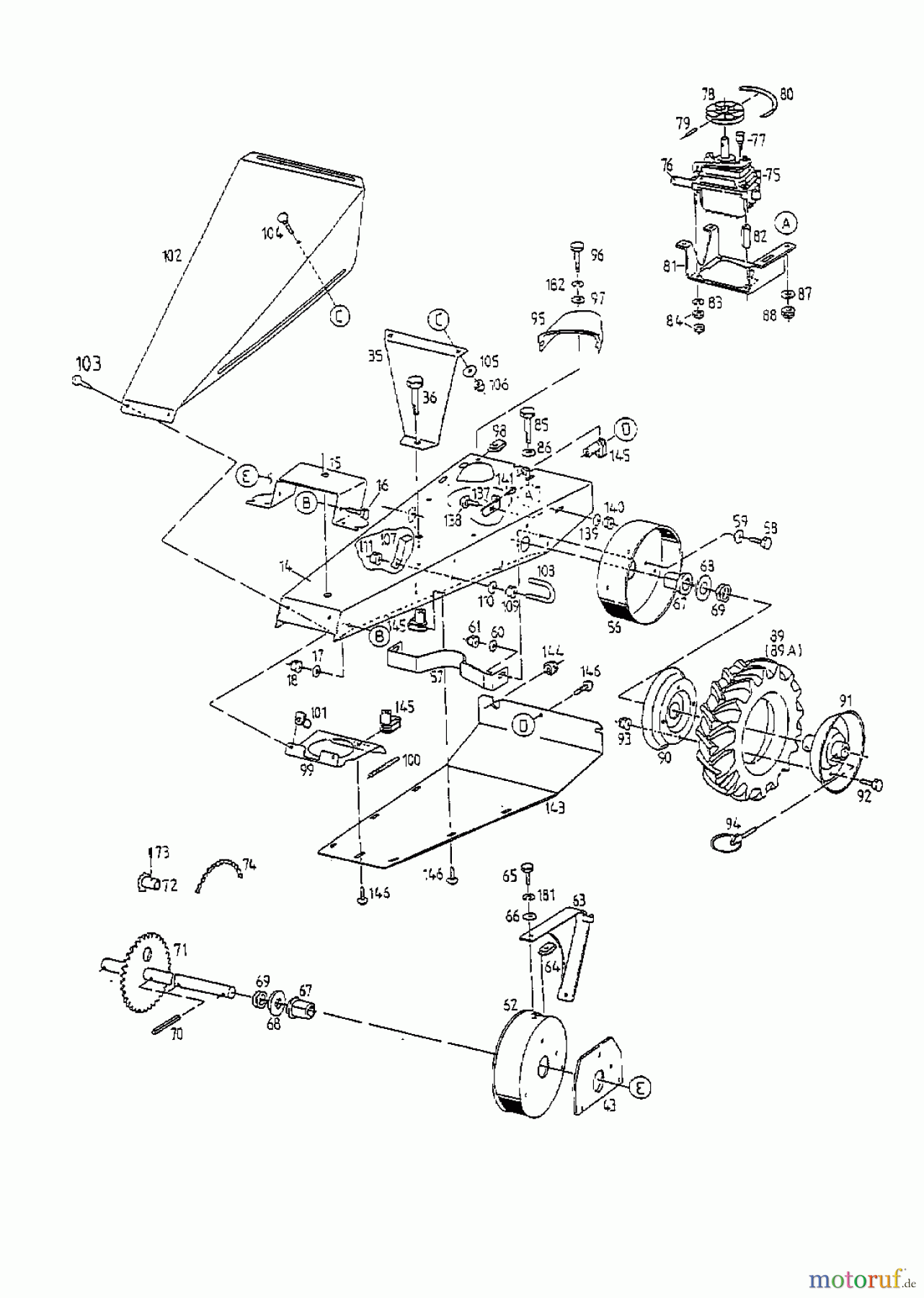  Gutbrod Balkenmäher BM 700 17A-700-604  (2000) Fahrantrieb, Räder