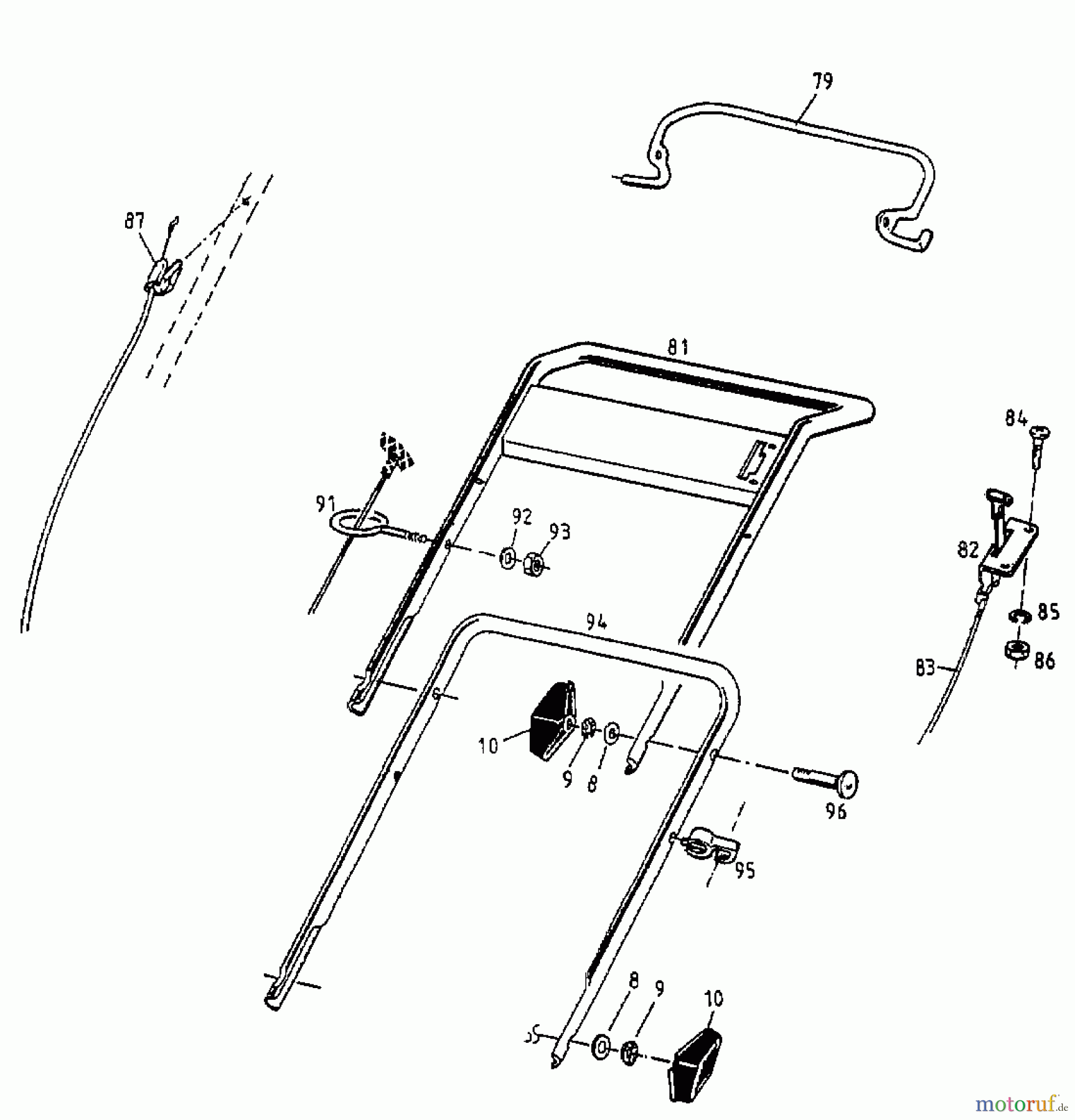  Golf Motormäher FIRE 11A-T55Z648  (1998) Holm