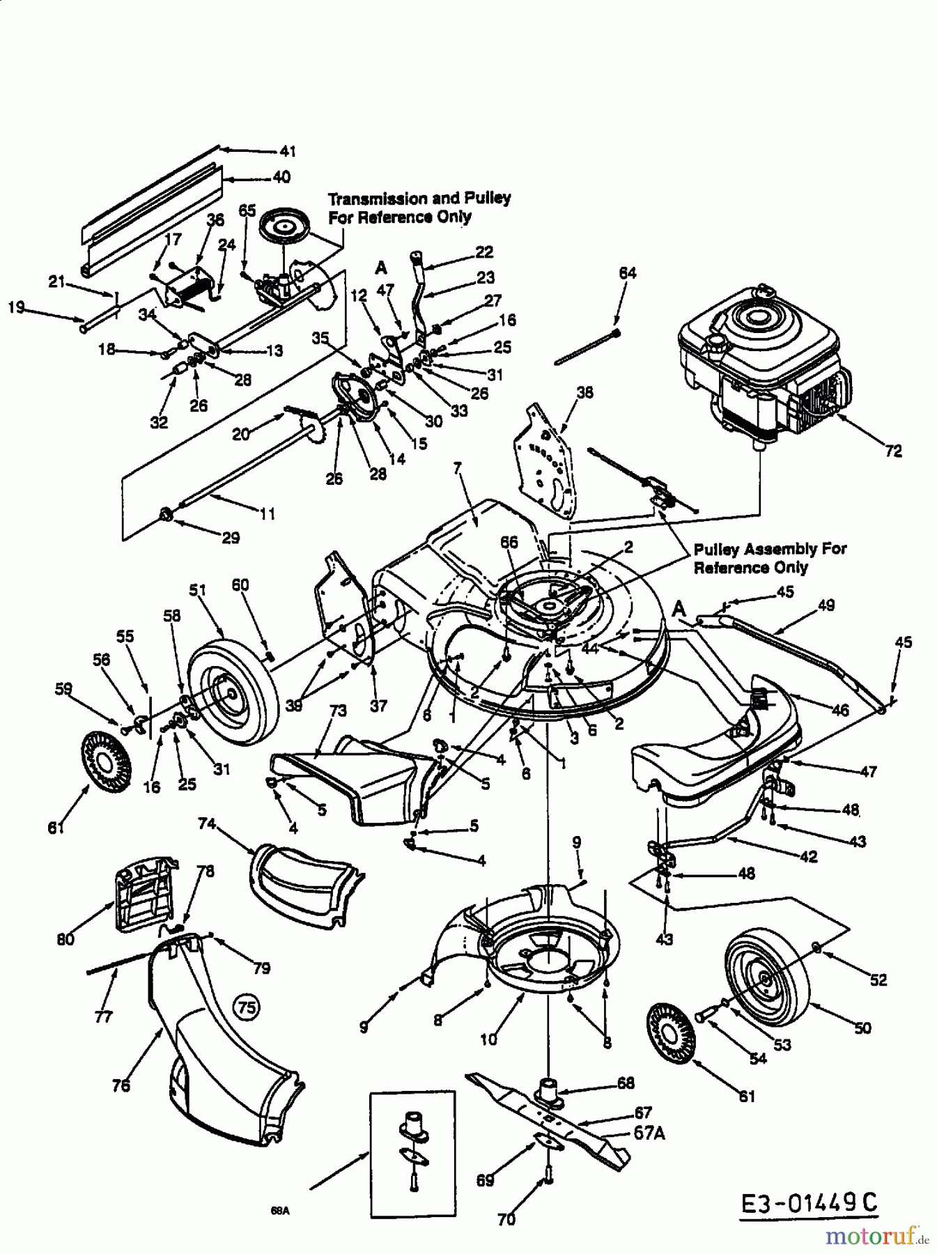  Yard-Man Motormäher mit Antrieb YM 6521 SM 12A-979L643  (2002) Grundgerät