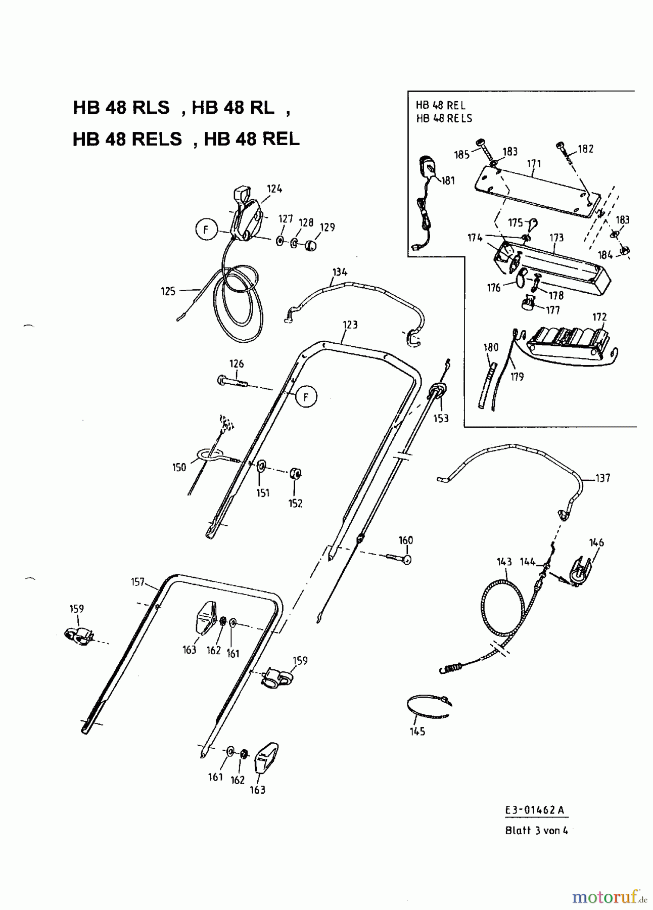  Gutbrod Motormäher mit Antrieb HB 48 RLS 12C-T58X690  (2000) Holm