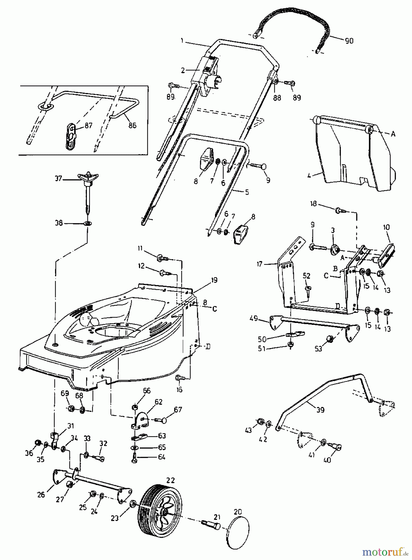 Gutbrod Elektromäher HE 48 L 18C-T5H-604 (2000) Grundgerät