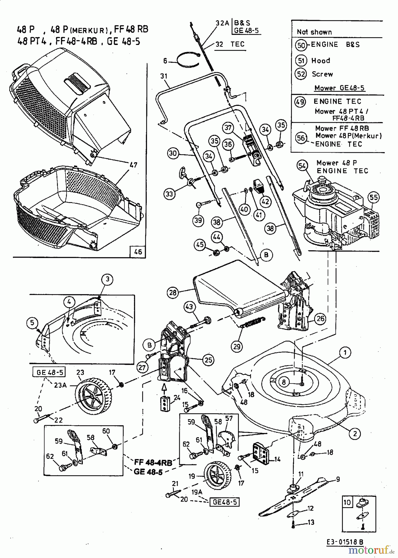 Gutbrod Motormäher 48 P 11A-V01A604 (2002) Grundgerät
