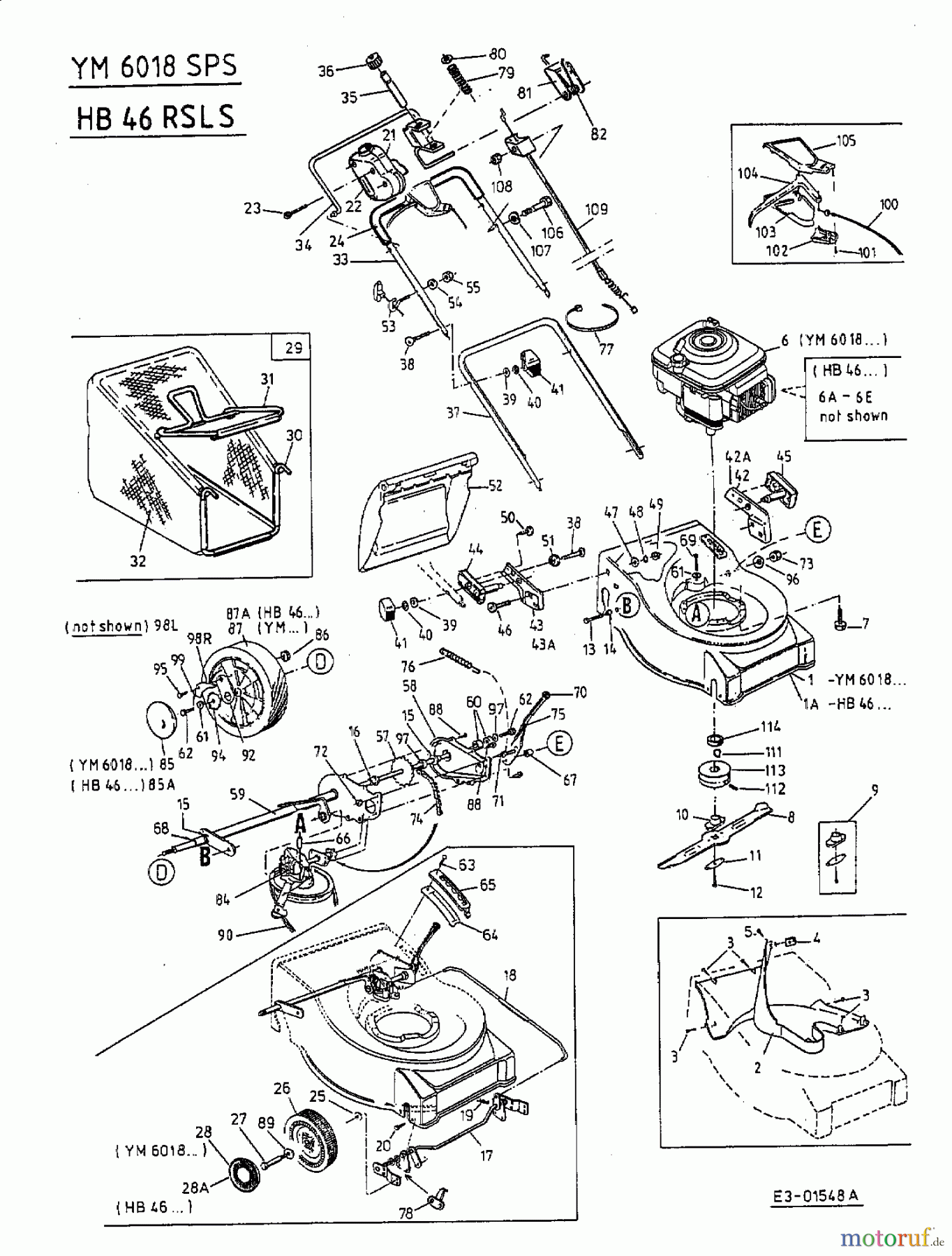  Yard-Man Motormäher mit Antrieb YM 6018 SPS 12AS699T643  (2001) Grundgerät
