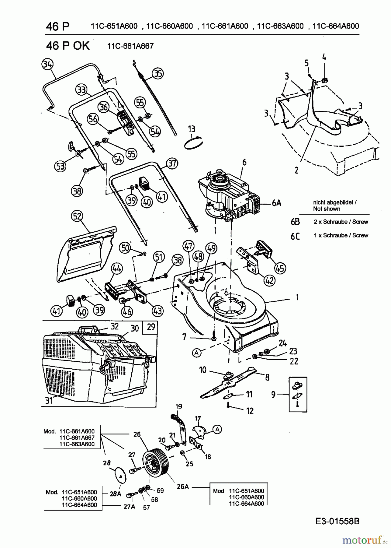 MTD Motormäher 46 P 11C-661A600 (2002) Grundgerät
