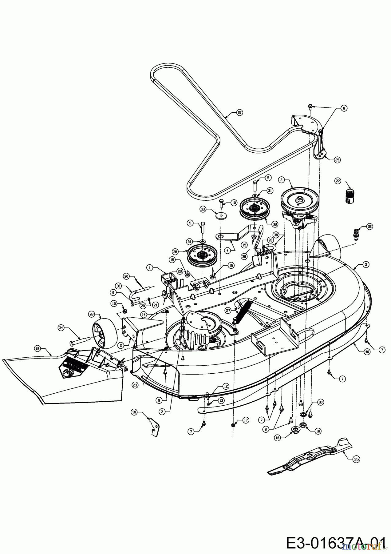 MTD Zero Turn MTD Gold Hydro 17AE2ACG004  (2010) Mähwerk G (42
