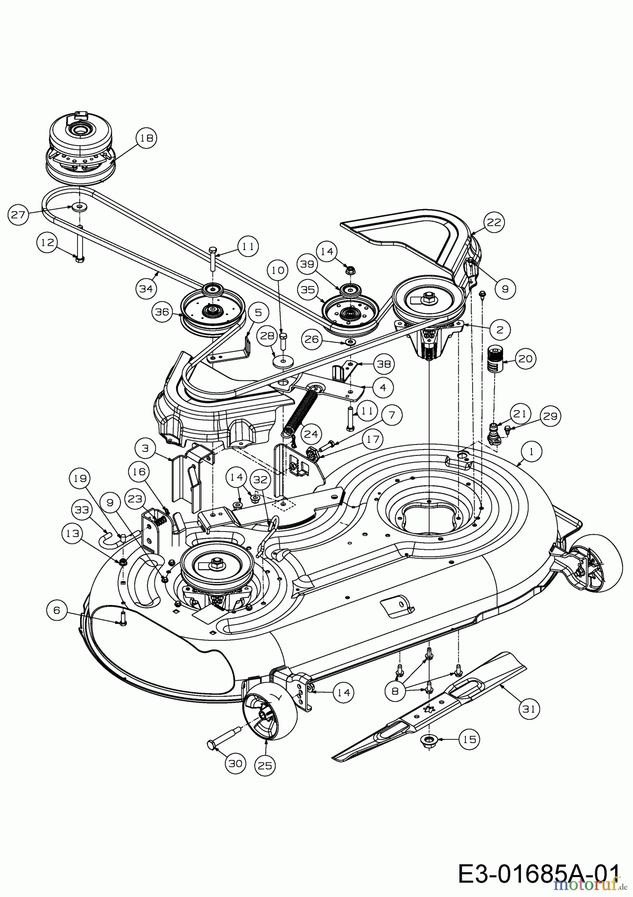 Cub Cadet Zero Turn RZT 42 17AFCACS330 (2015) Mähwerk S (42