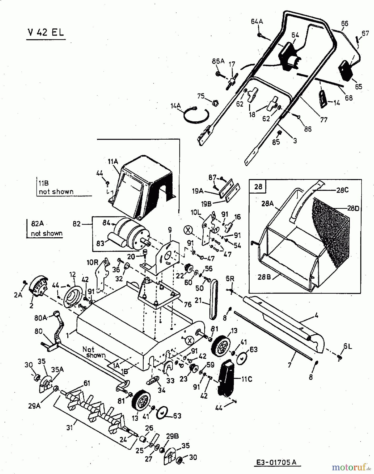  Fleurelle Elektrovertikutierer V 42 EL 16BEM0G-619  (2003) Grundgerät